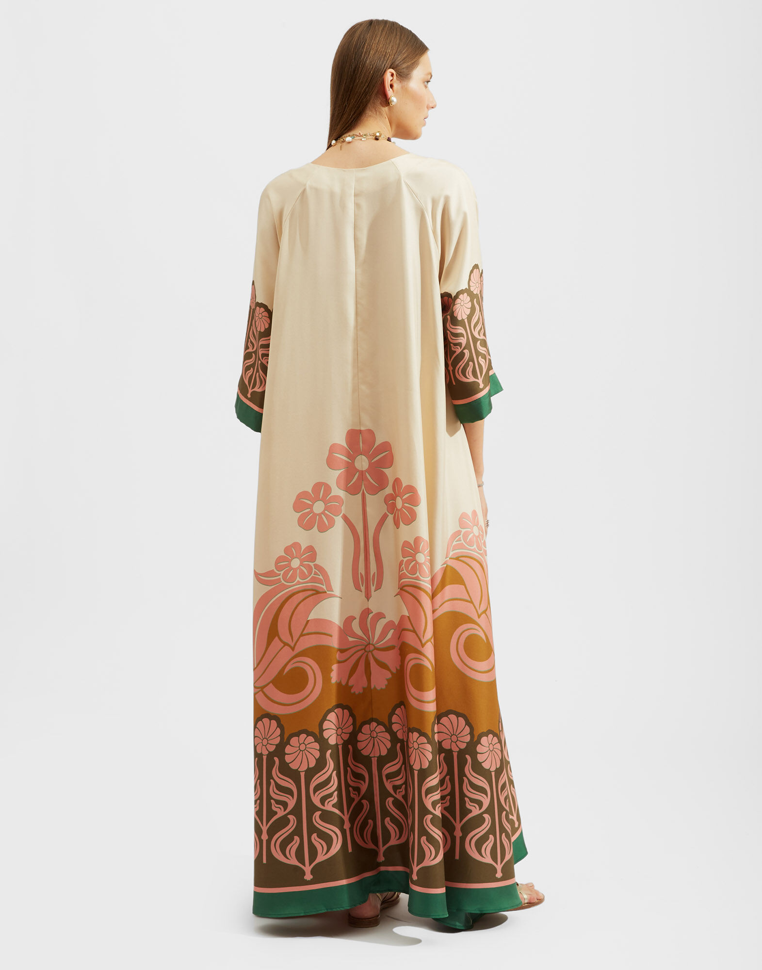 La DoubleJ Muumuu Dress Stucco Tobacco DRE0225SIL006STU01BR06