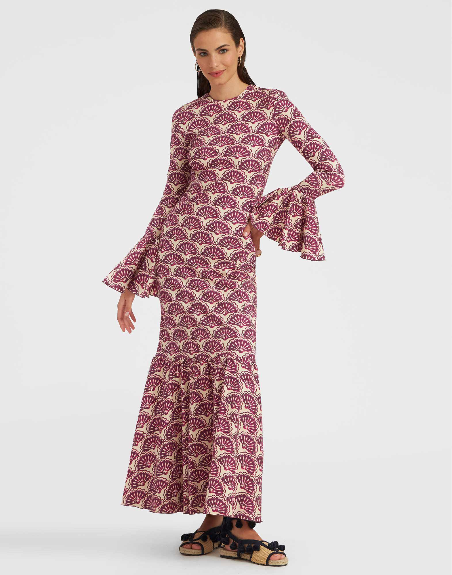 La DoubleJ Alba Dress Fans Purple DRE0670JER043FAN01PU01