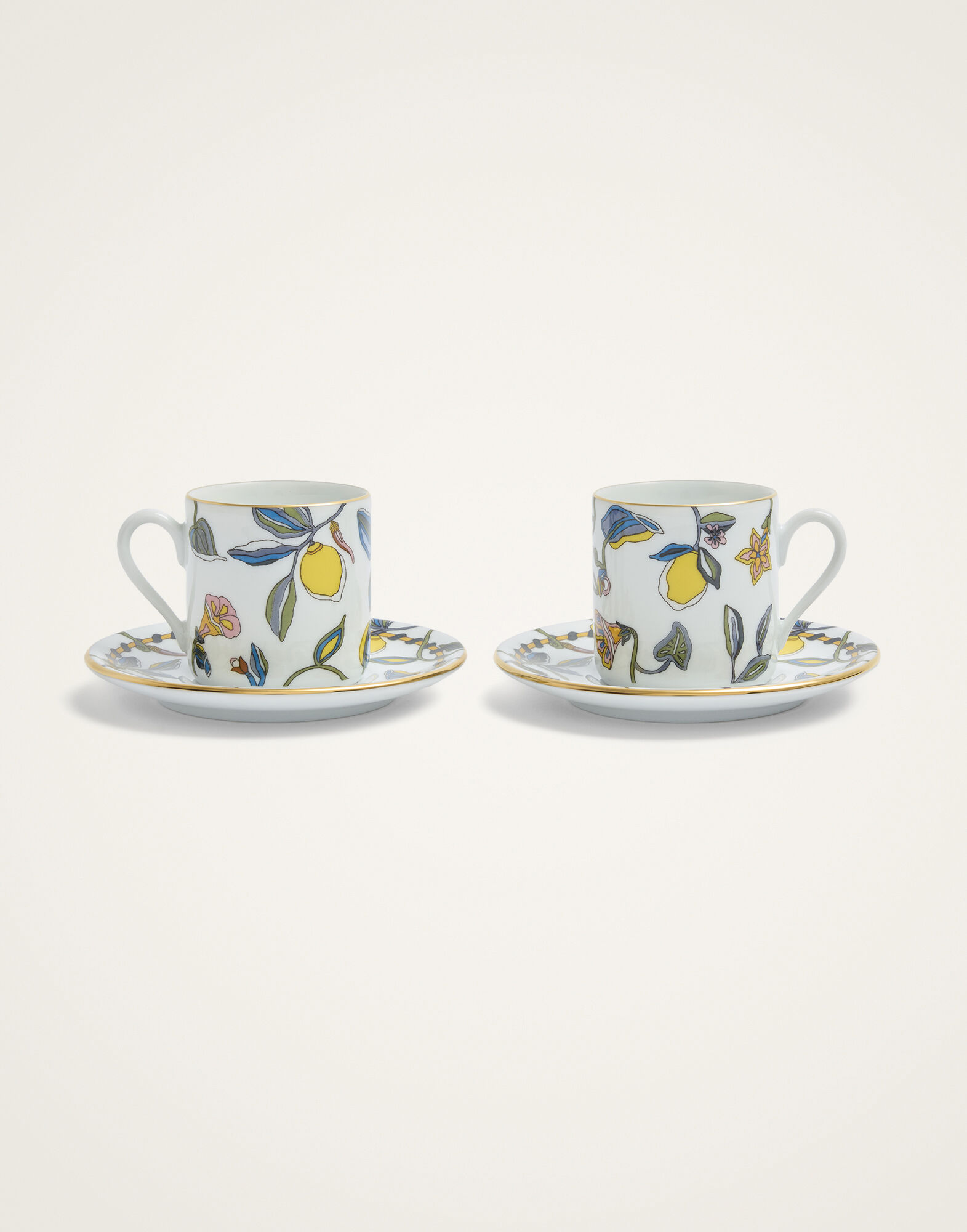 La DoubleJ Impero Espresso Cup Set Of 2 Borboni White CUP0011CER001BRN12WH01