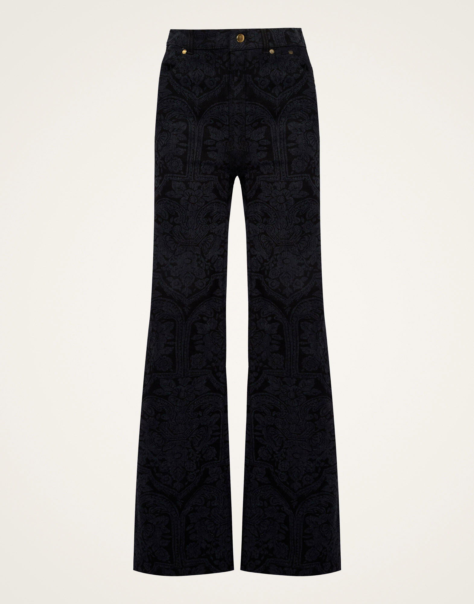 La DoubleJ Flare Jeans Corte Black TRO0096DEN001CRT04BL01