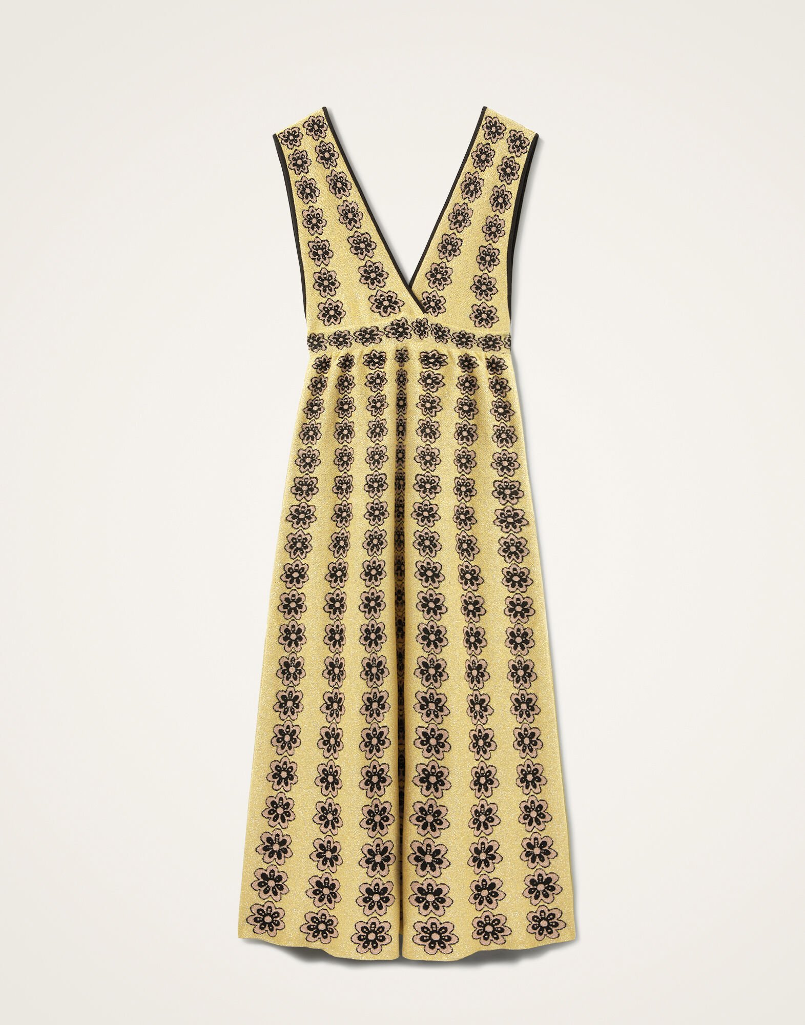 La DoubleJ Caper Dress Multicolor Gold & Pink DRE0919KNI162VA381PI01