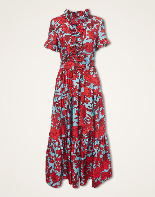 La DoubleJ Long and Sassy Dress Lilium Turchese DRE0017SIL001LIL0005