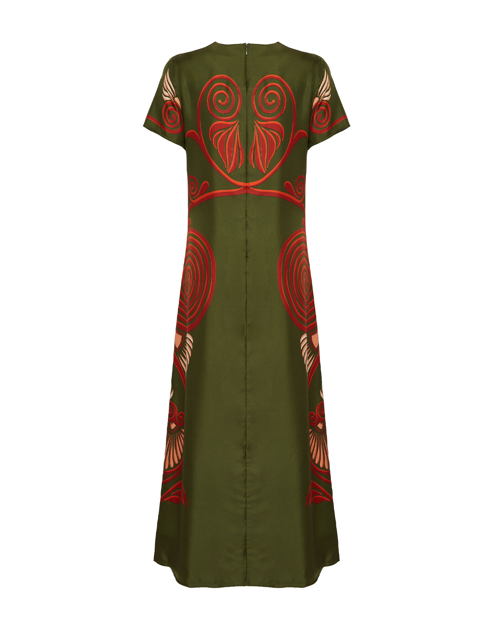 La DoubleJ Swing Dress Kerylos Plac&eacute;e Dark Green DRE0128SIL006KER01GR03