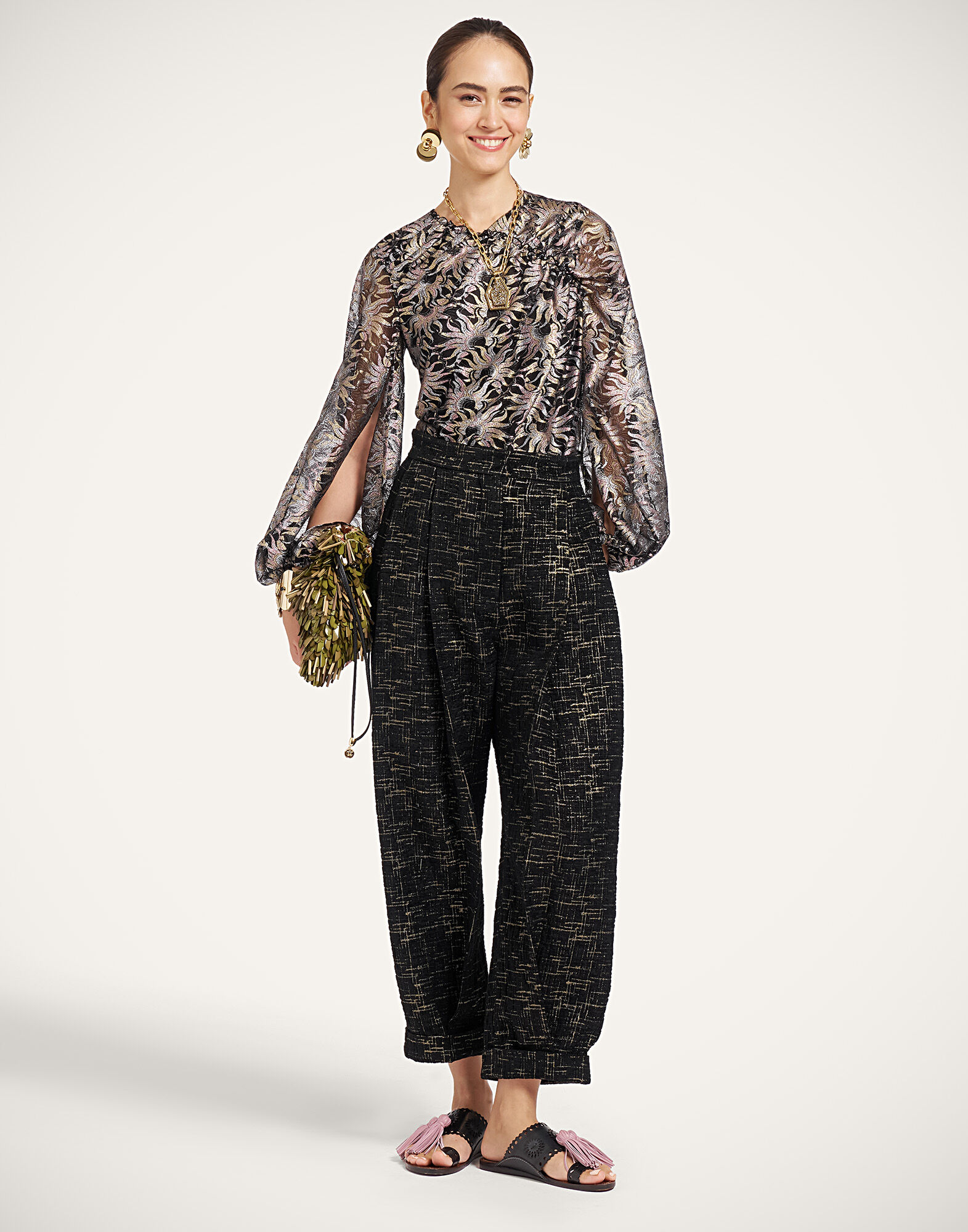 La DoubleJ Brigid Top Sun Black TOP0228LAC015SUN03BL01