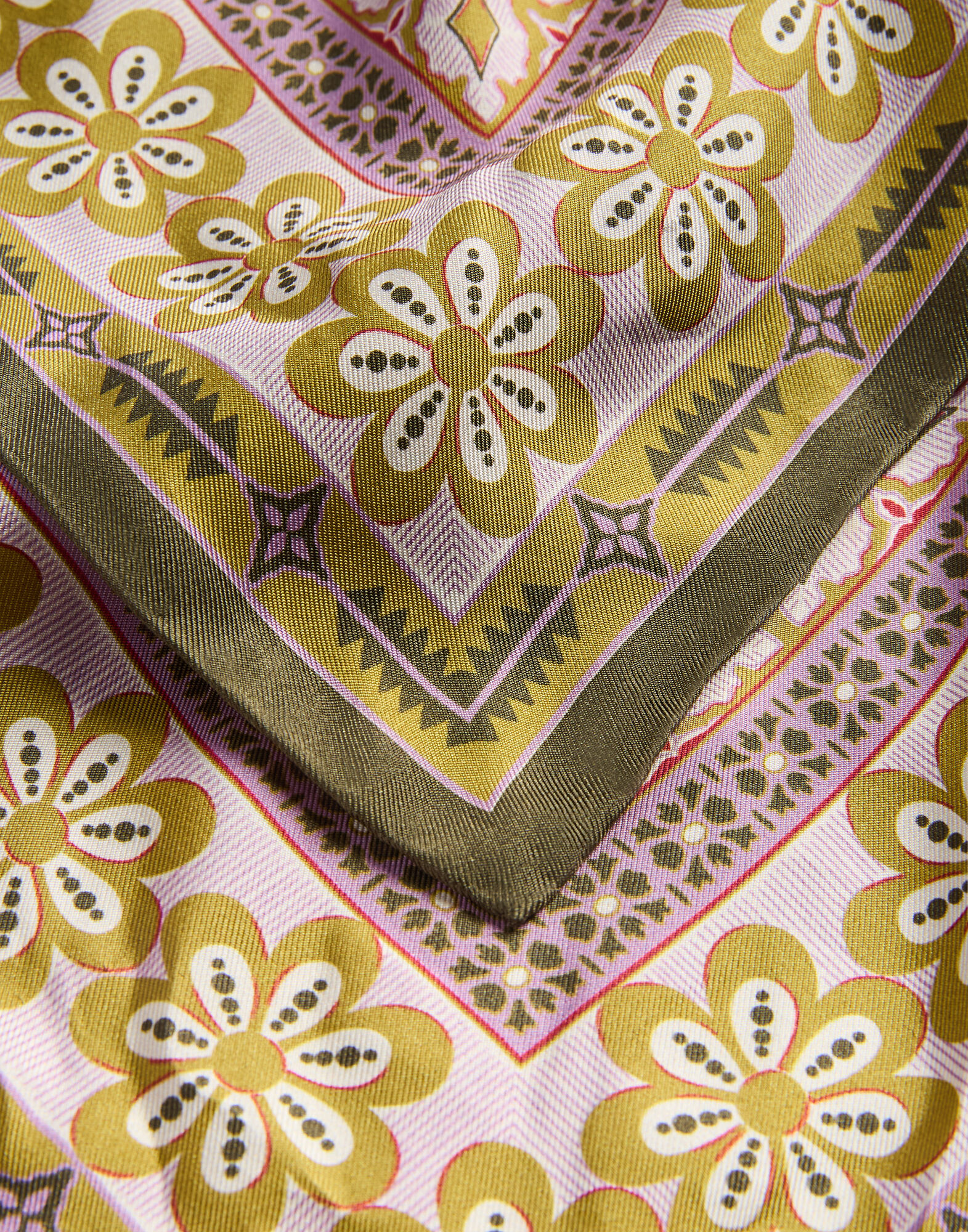 La DoubleJ Foulard 45 Pagoda Plac&eacute;e Pink SCA0065SIL006PAG01PI01