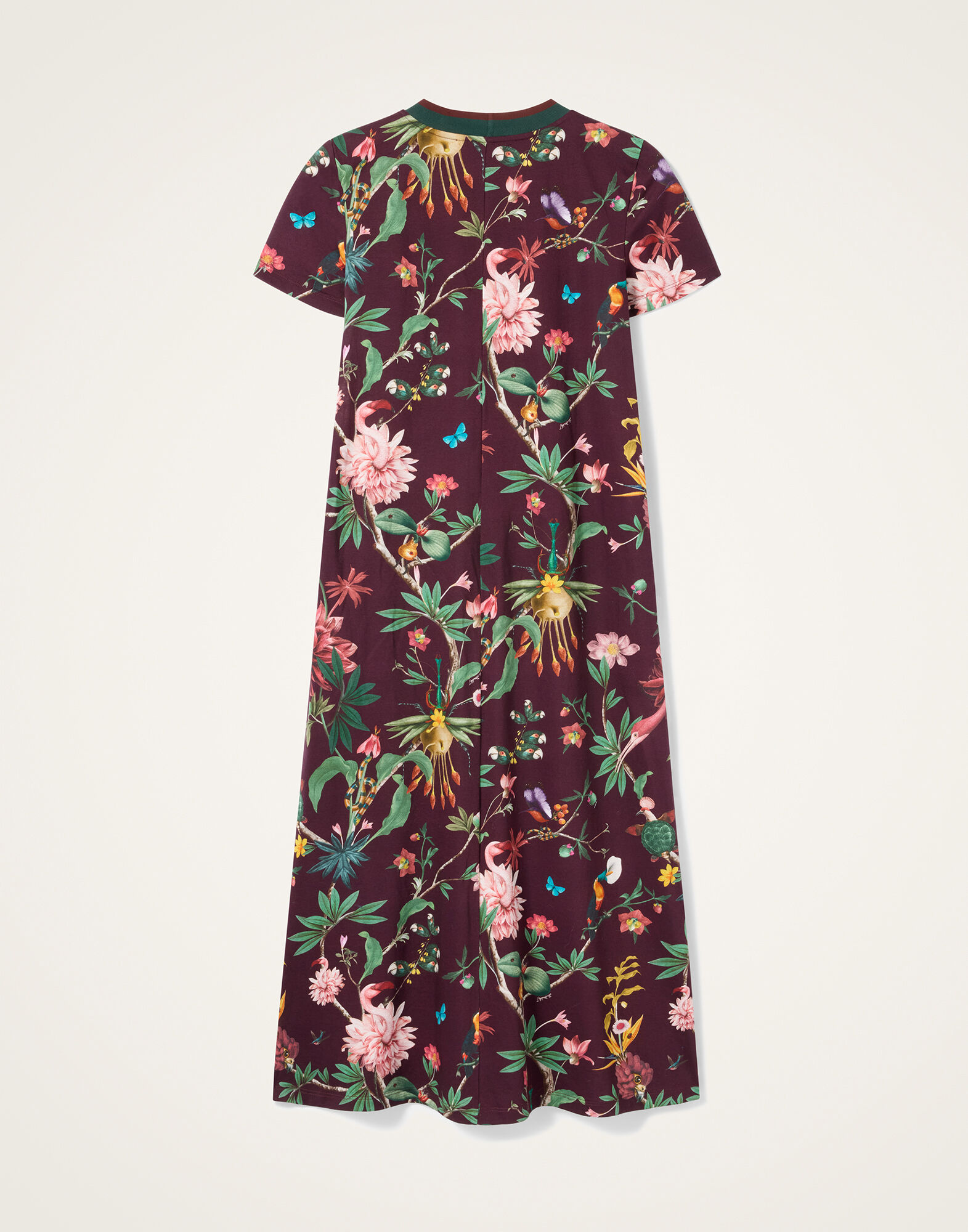 La DoubleJ Sporty Swing Dress Zooflora Burgundy DRE0247JER002ZOF02RE02