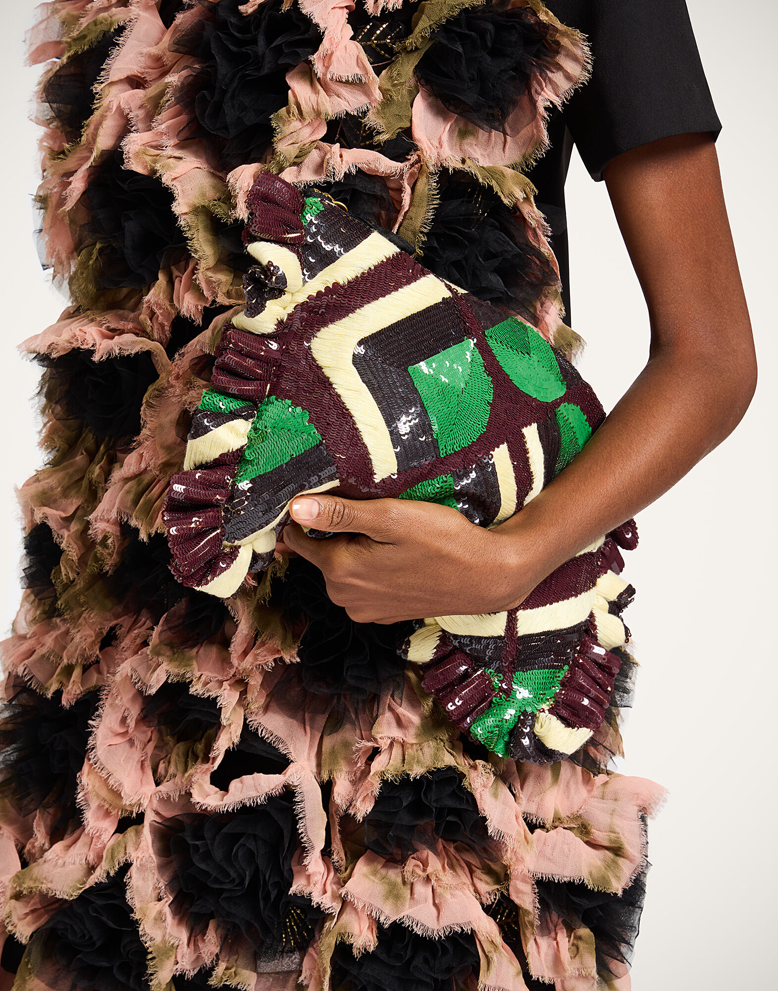 La DoubleJ Hand Pochette Domino Military Green BAG0081PAI017DOM07GR12