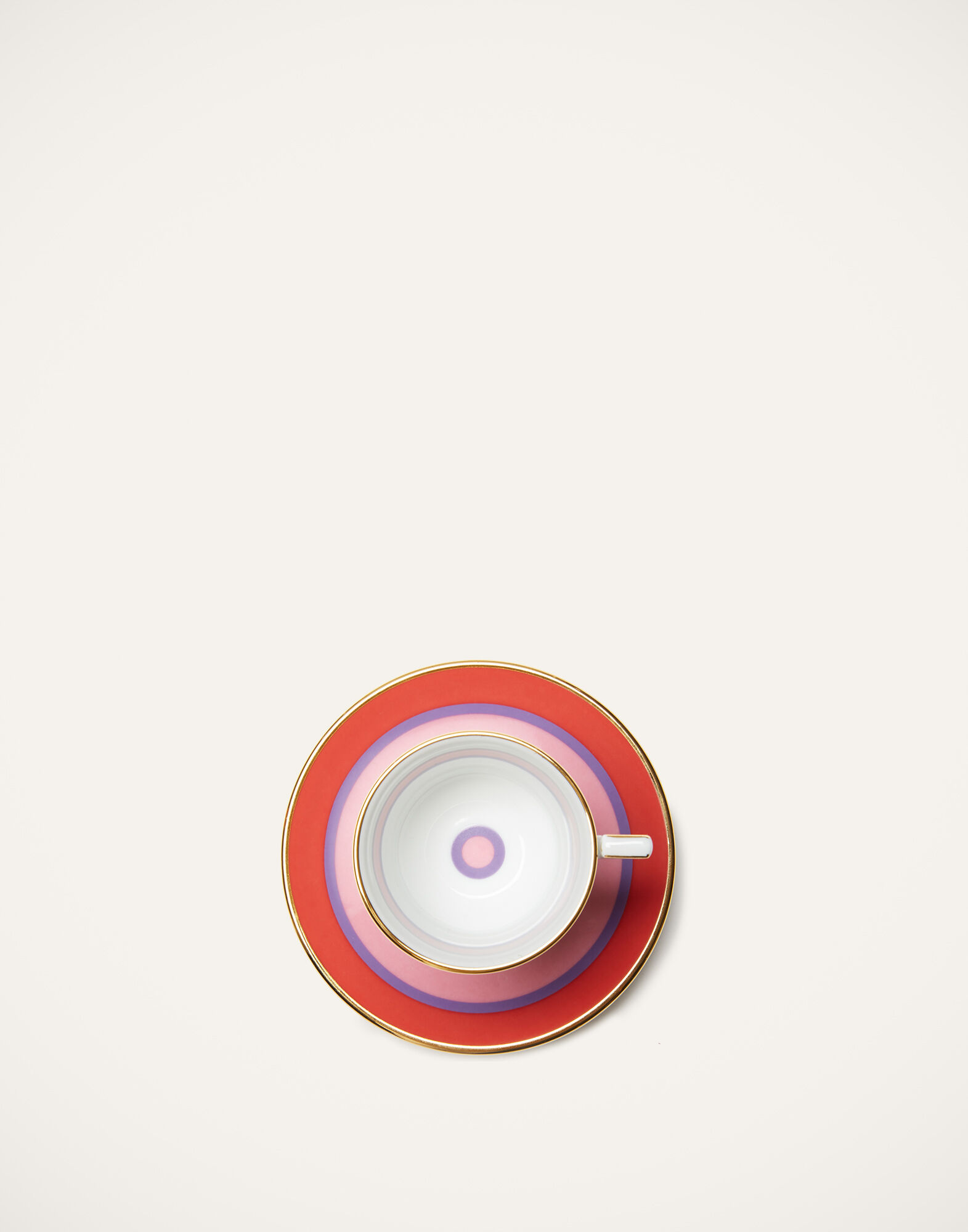 La DoubleJ Espresso Cup & Saucer Set of 2 Rainbow Rosa DIS0007CER001RAI0006