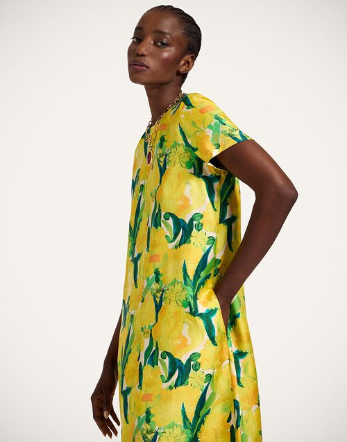 La DoubleJ Dresses Women - Swing Dress Zesty Yellow XS 98% Silk 2% Ostrich Feathers La DoubleJ Dresses Women - Swing Dress Zesty Yellow XS 98% Silk 2% Ostrich Feathers