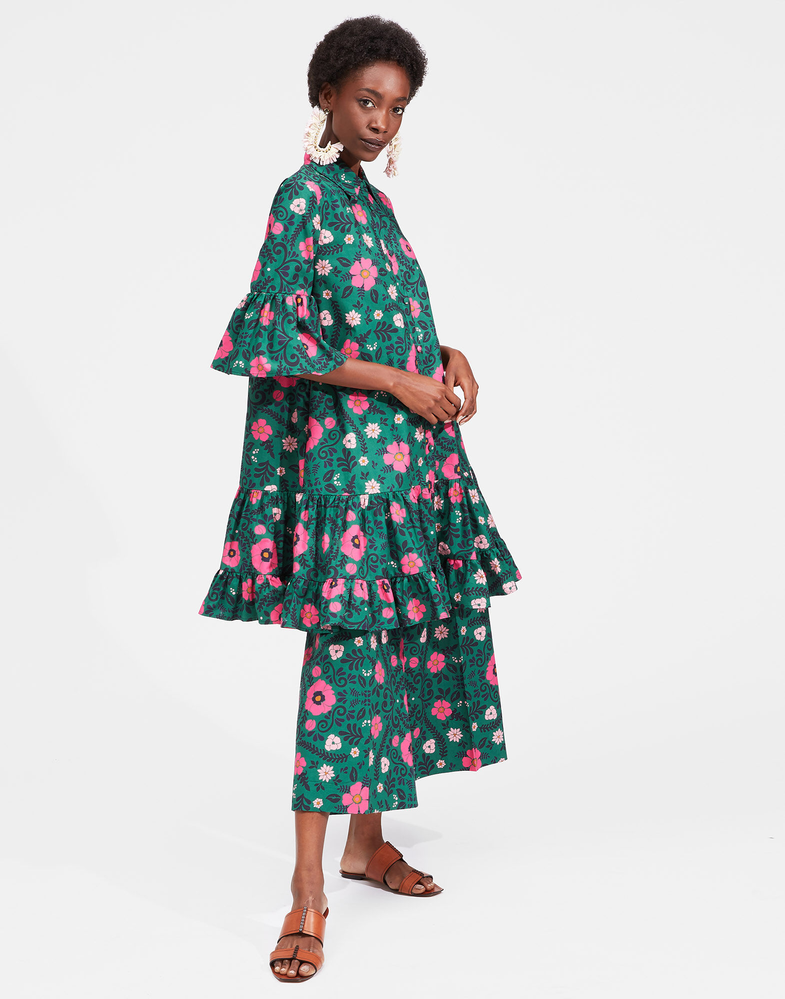 LaDoubleJ Choux Dress Heckfield Verde DRE0193COT001HEC0002