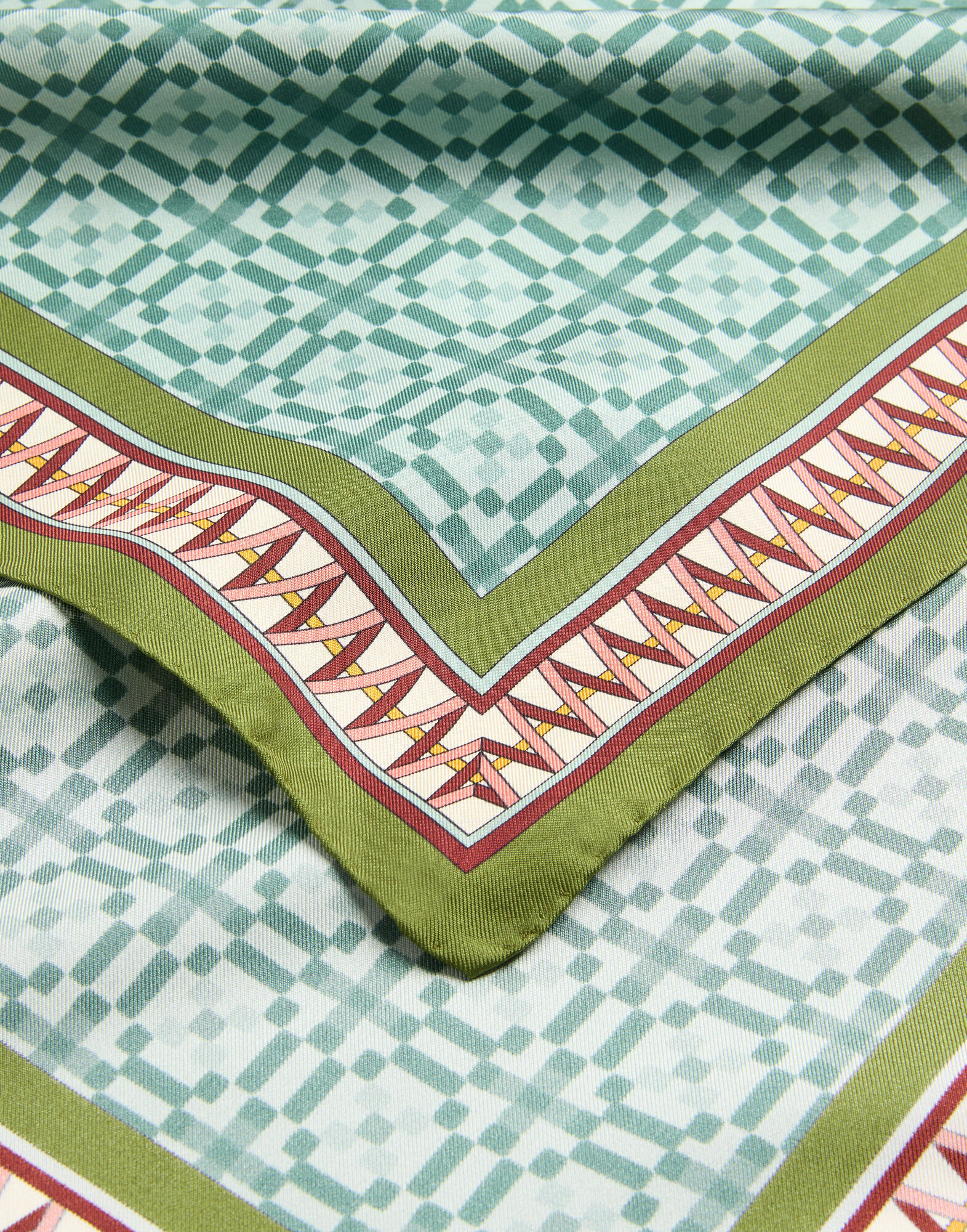 La DoubleJ Foulard 90 Zooflora Parrotstem Plac&eacute;e Light Blue SCA0067SIL006PAS04BU01