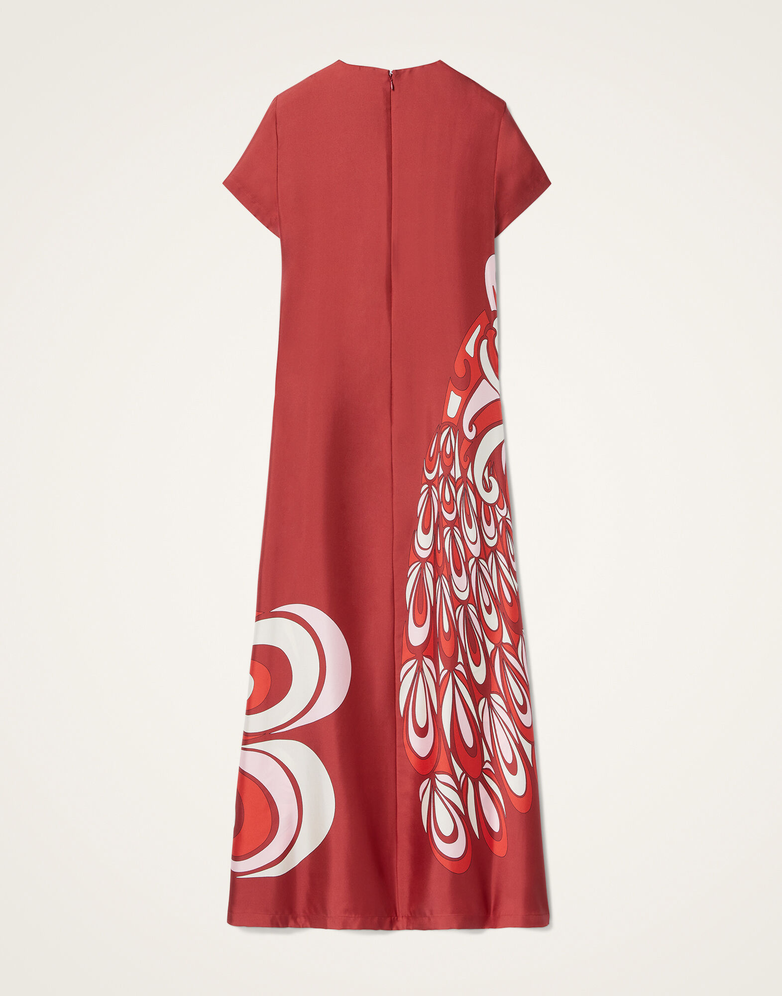 La DoubleJ Swing Dress Phoenix Plac&eacute;e Burgundy DRE0128SIL006PHO01RE02