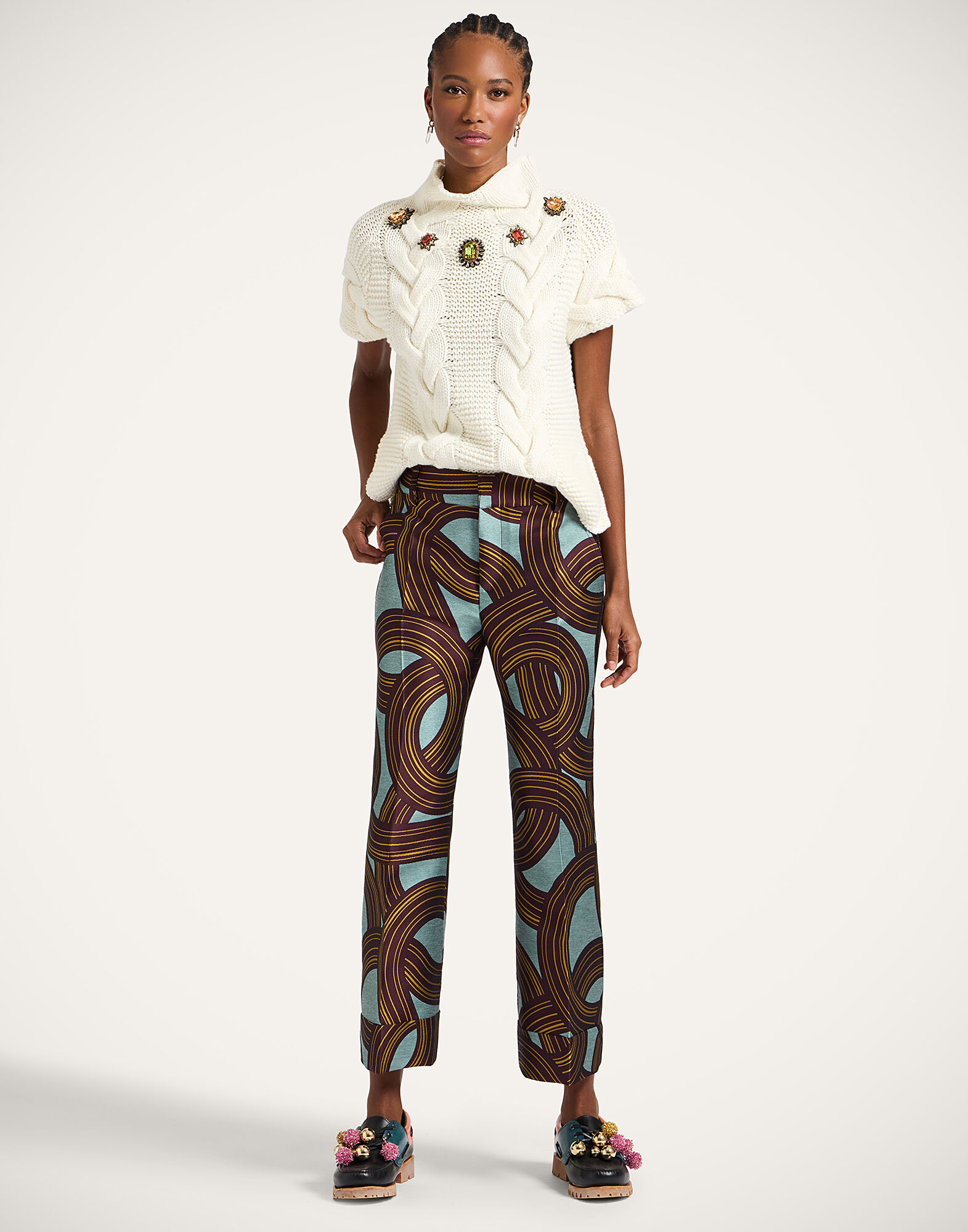 La DoubleJ Portrait Top Solid Ivory PUL0204KNI120VA271WH04