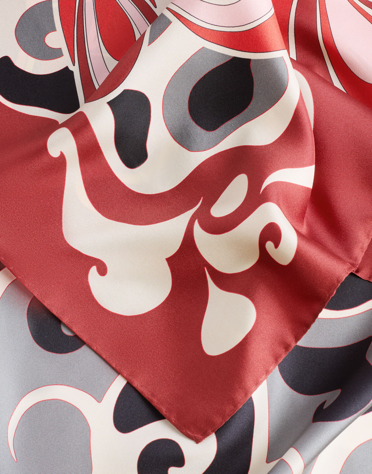 La DoubleJ Foulard 90 Phoenix Plac&eacute;e Bordeaux SCA0067SIL006PHO01RE02