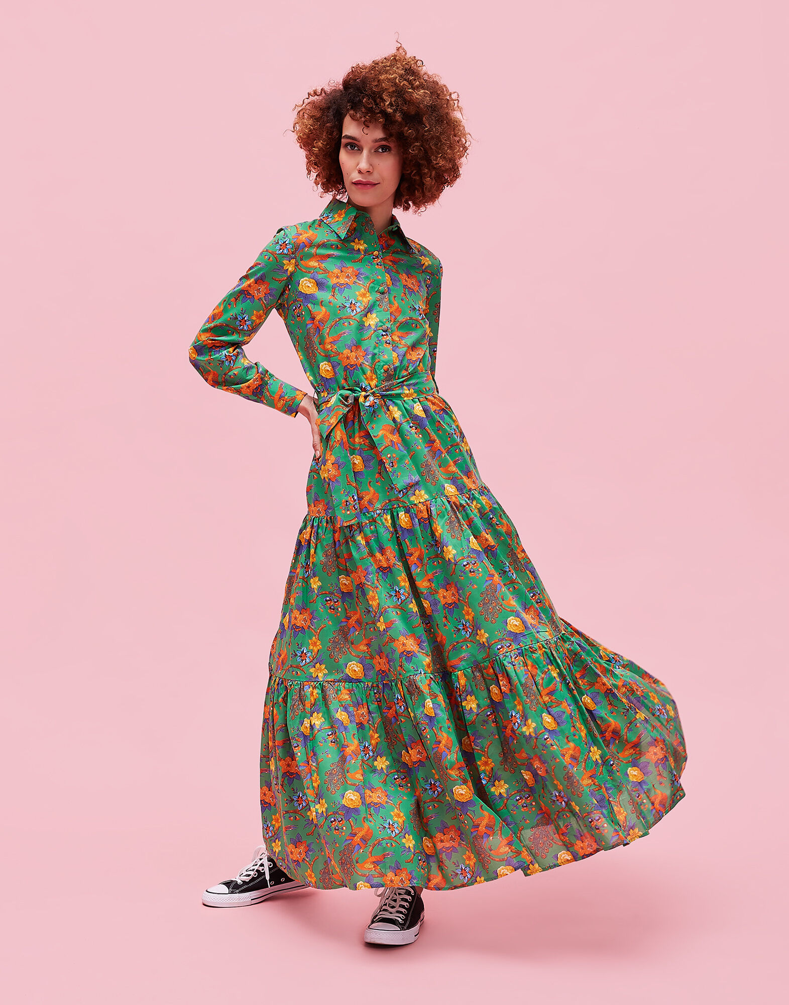 LaDoubleJ Bellini Dress Pavone Verde DRE0016COT003PAV0003