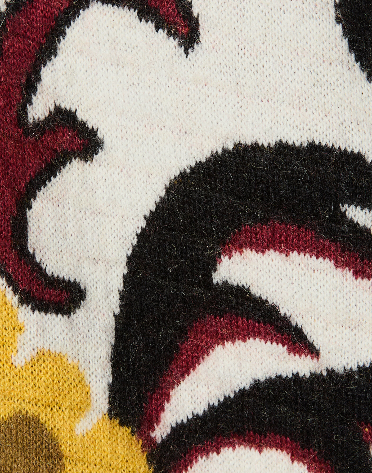 La DoubleJ In My Power Knit Scarf Cape Multicolor Ivory & Red SCA0083KNI177VA402BR05