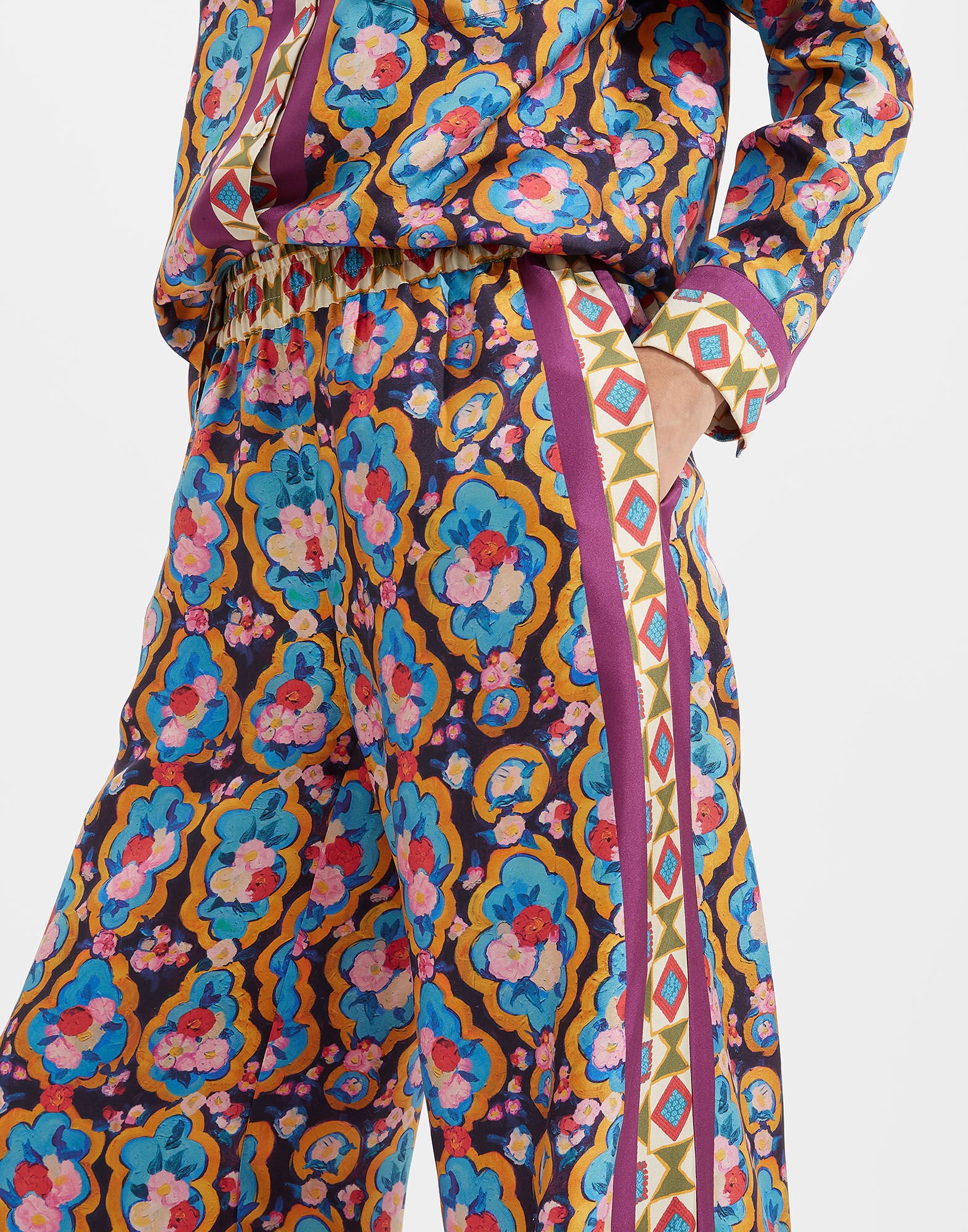 La DoubleJ Palazzo Pants Matisse Plac&eacute;e TRO0026SIL006MAT0002