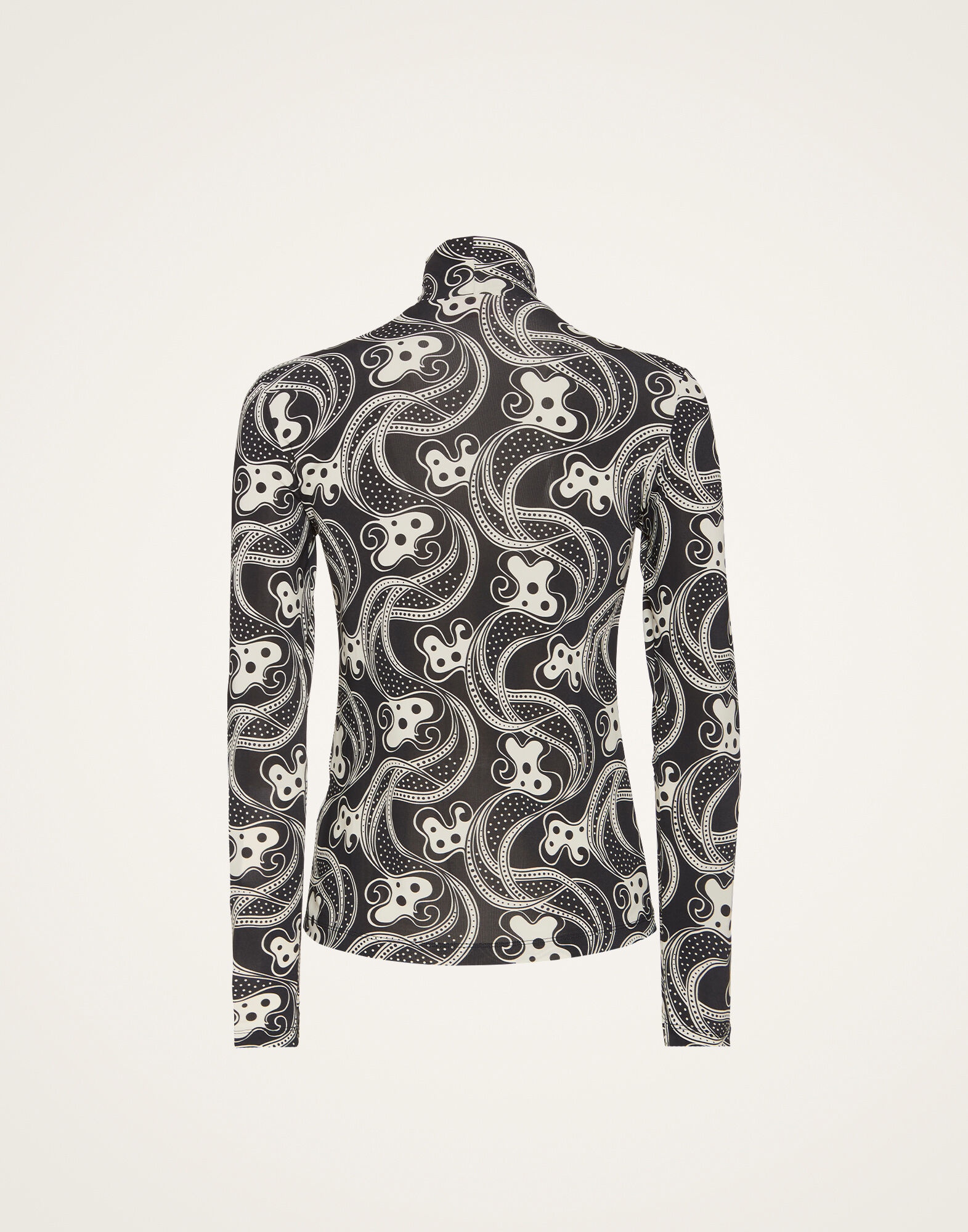 La DoubleJ Turtleneck Aperol Black & White TOP0146JER005APE01BL03