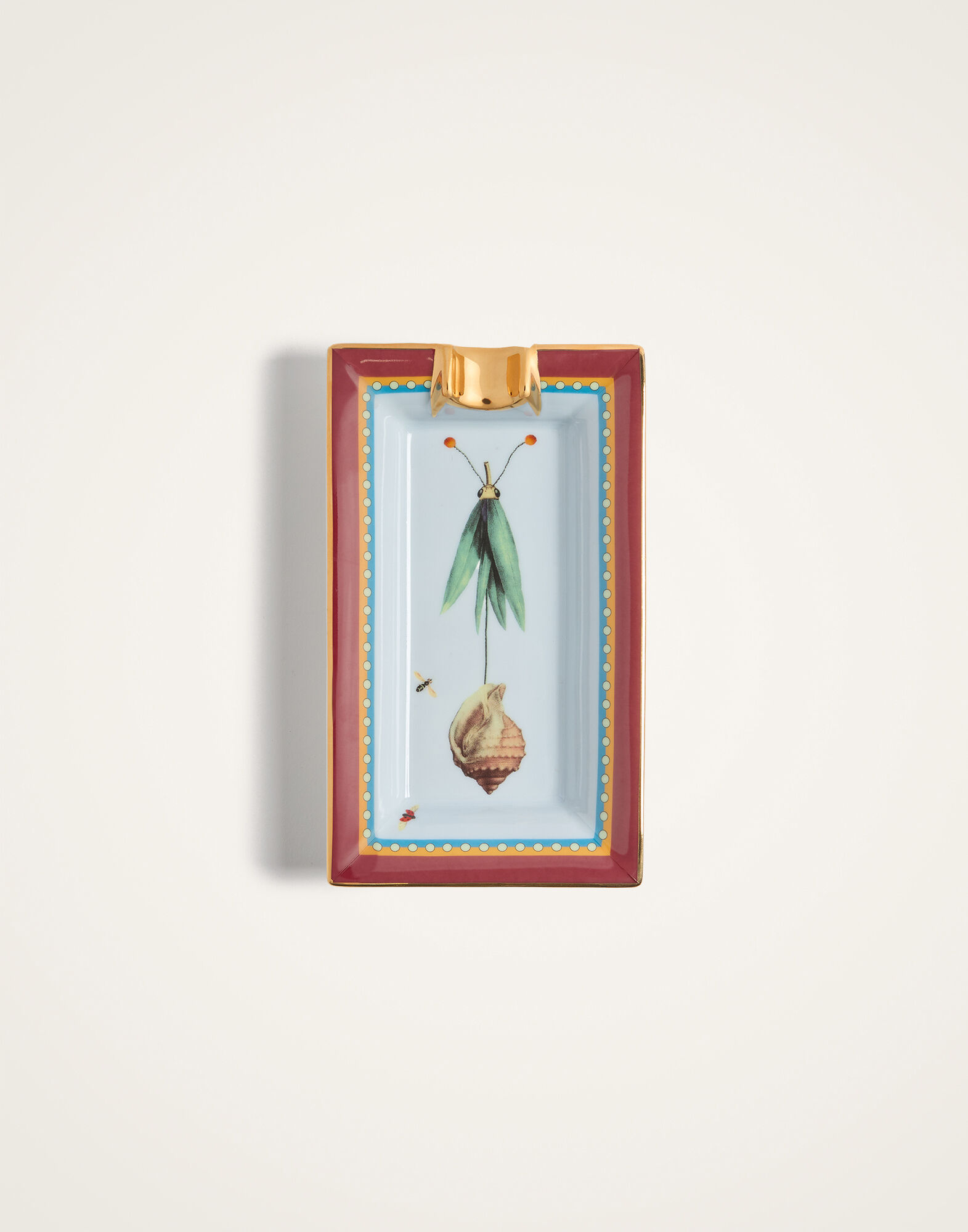 La DoubleJ Incense Holder Leaftrail Light Blue TRI0012CER001LET01BU01