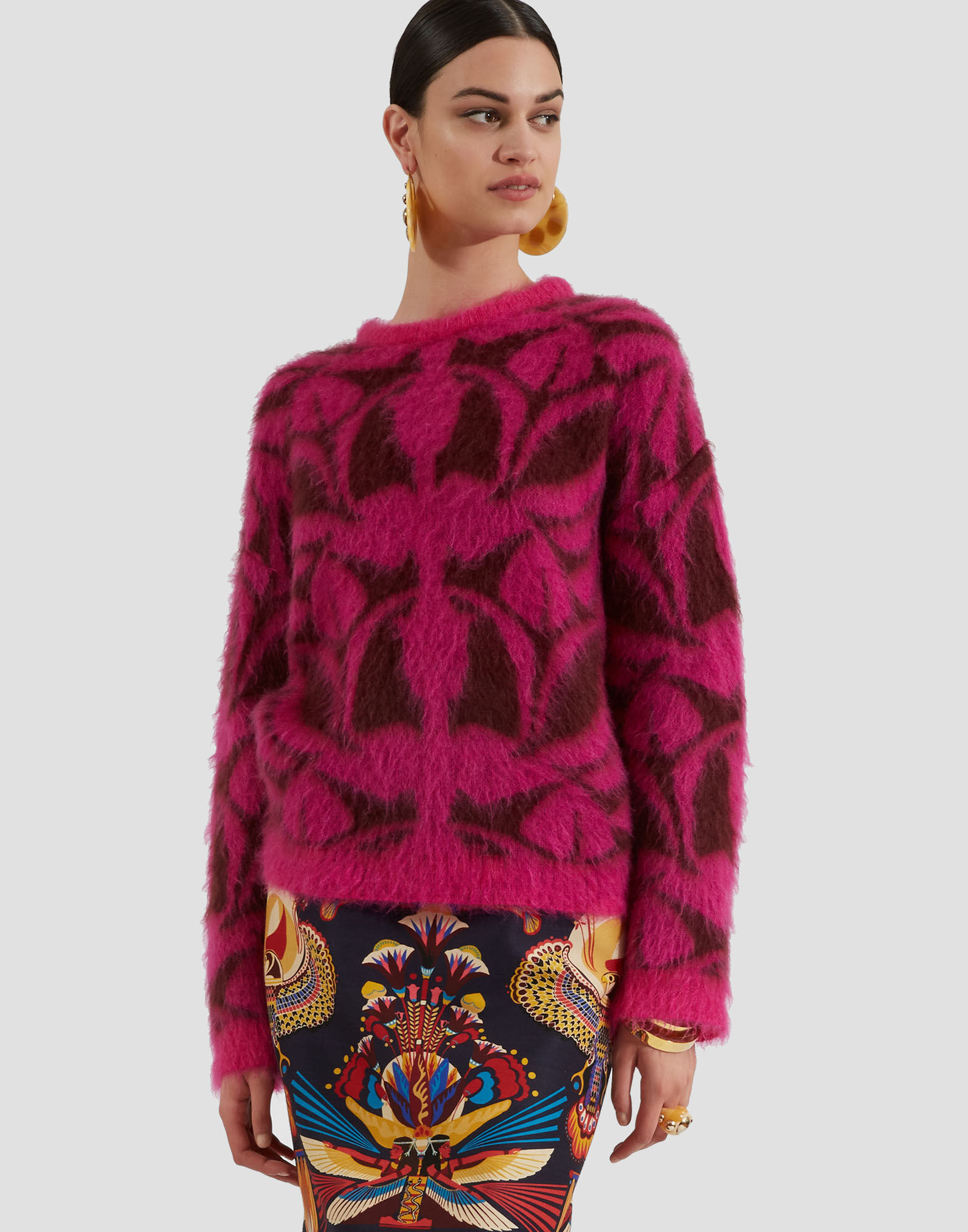 La DoubleJ Camden Jumper Fuchsia & Bordeaux PUL0165KNI090VA192PI03