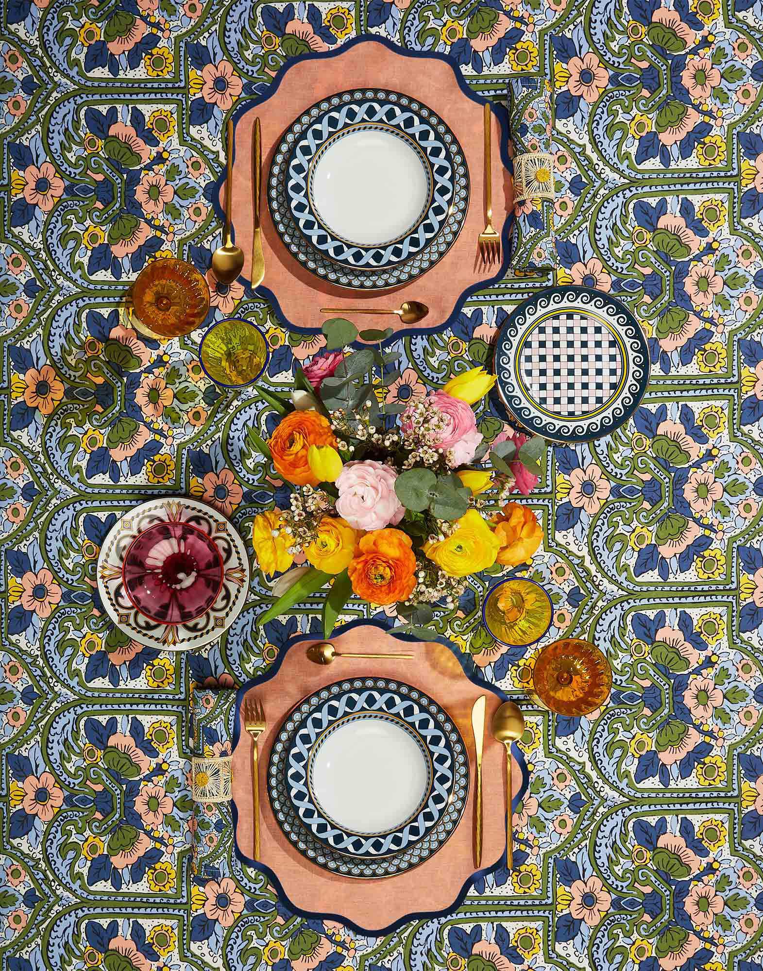 La DoubleJ Cloud Placemat Set Of 2 Rainbow Rose TBM0003LIN006RAI0027