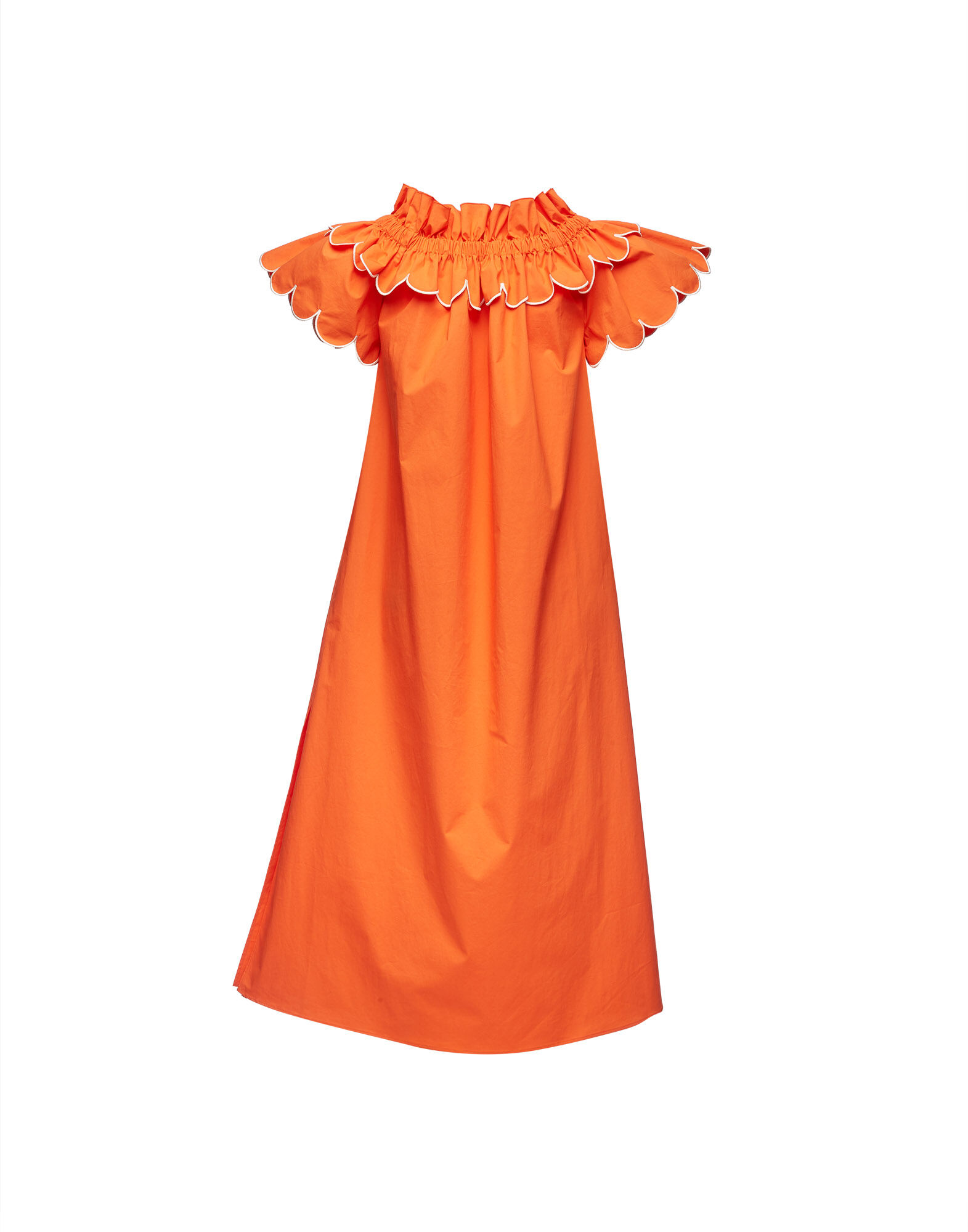 La DoubleJ Breakfast Dress Embroidered Solid Coral DRE0504COT043SOLIDRE03