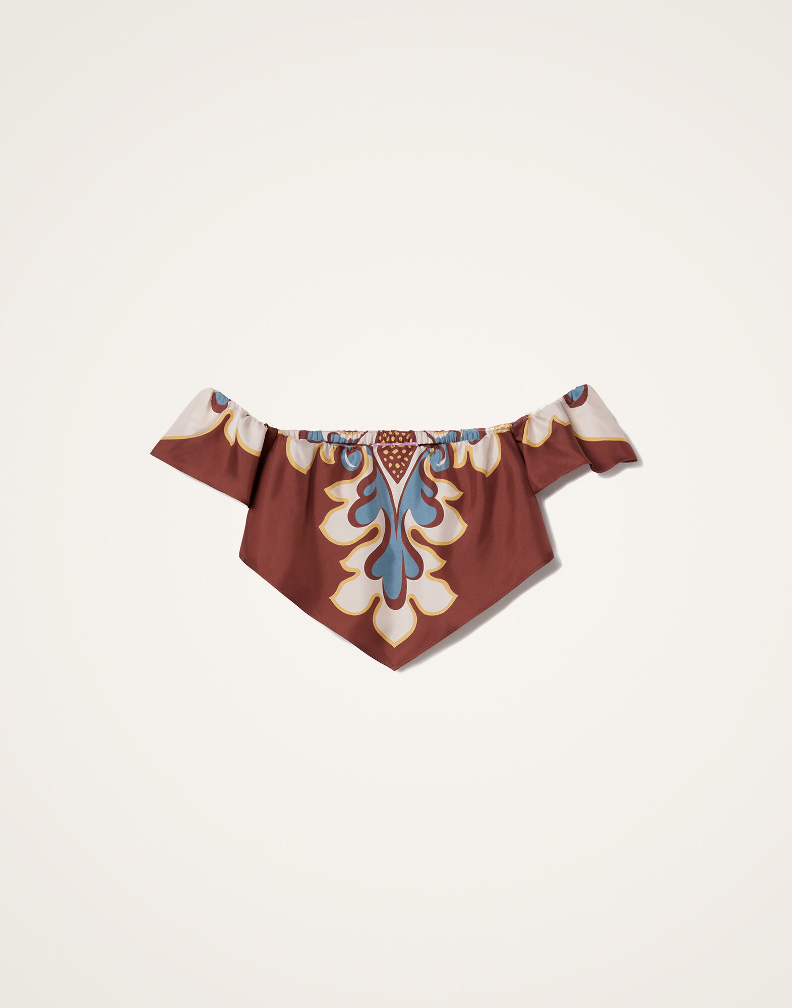 La DoubleJ Sand Dollar Top Palazzo Plac&eacute;e Chocolate TOP0153SIL017PAL08BR07