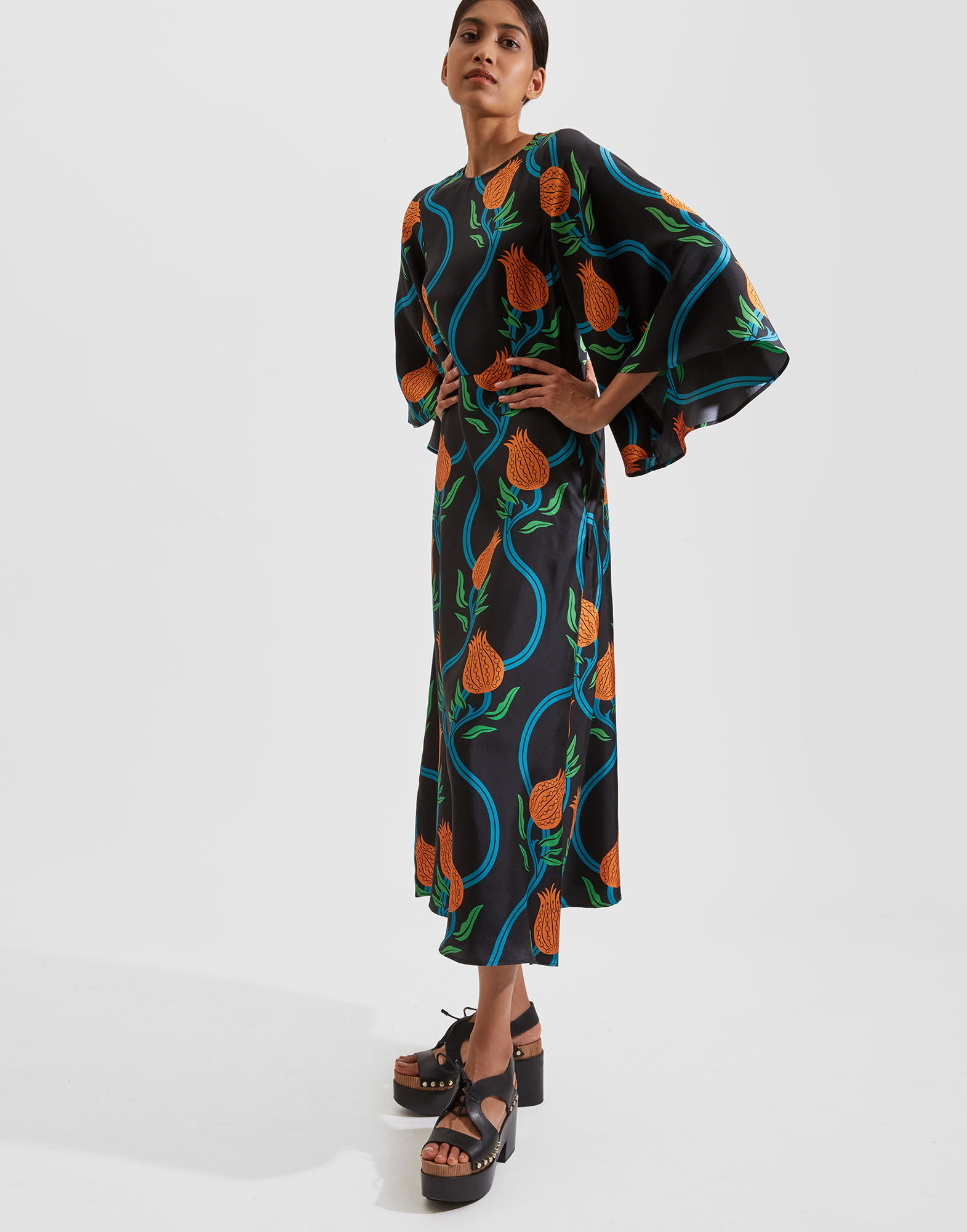 La DoubleJ Sorella Dress Melograno Nero DRE0179SIL001MEL0003