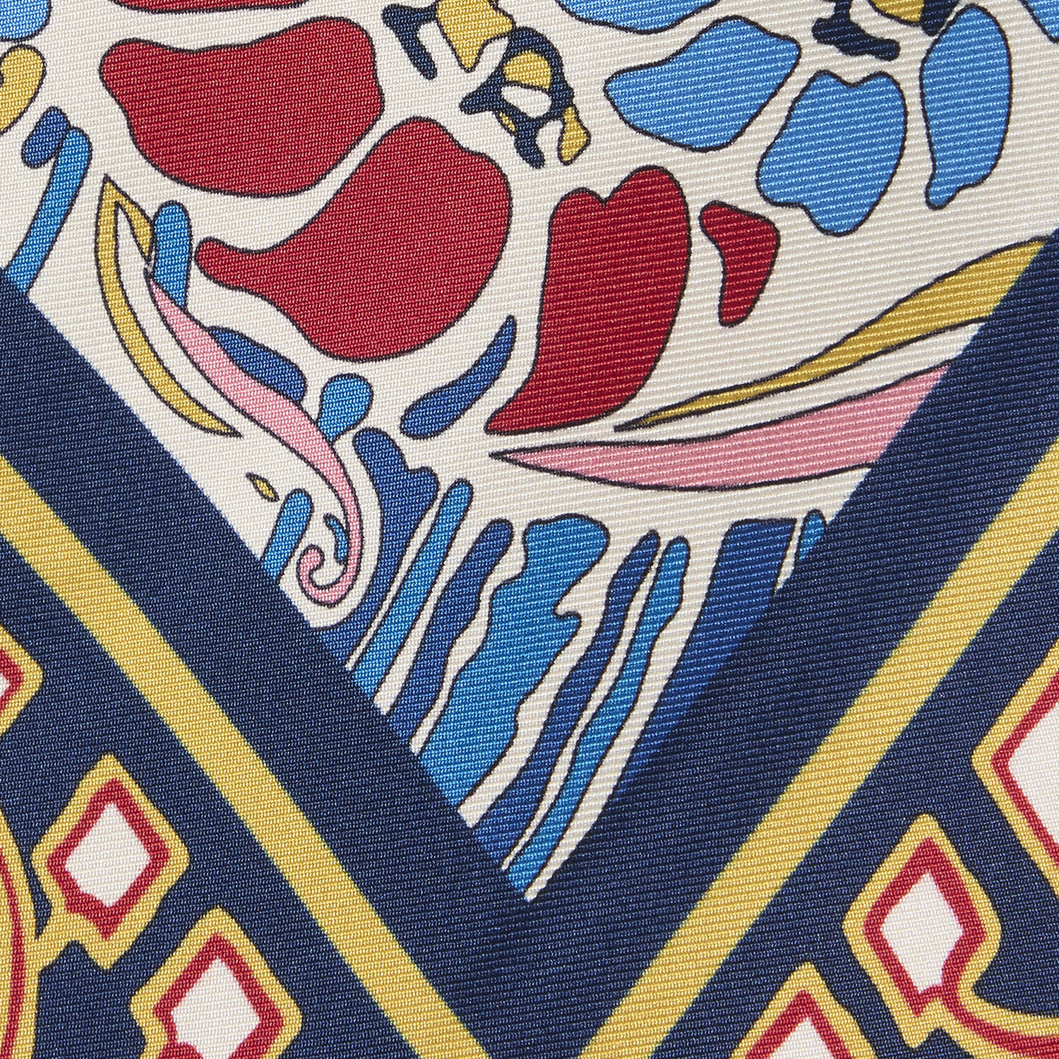 La Doublej Foulard Printed Silk Twill Shirt In Blue