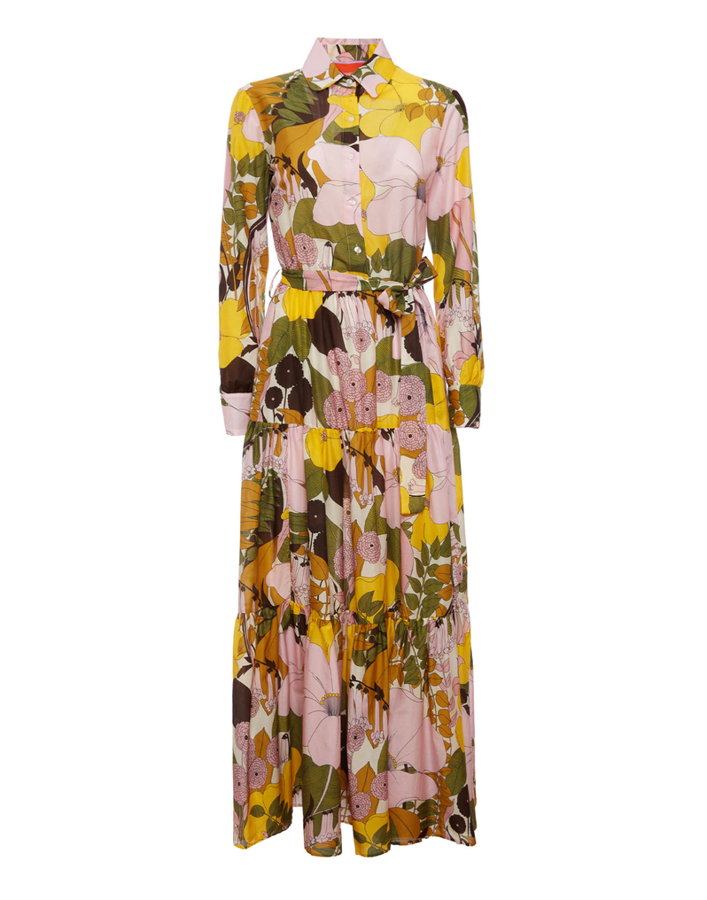 Bellini Dress in Big Flower Rose for Women | La DoubleJ US