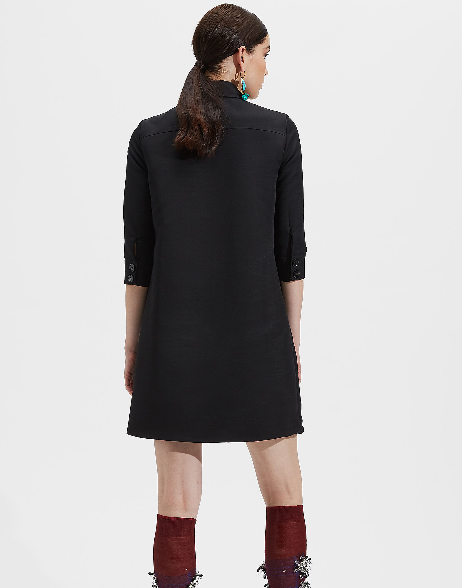 LaDoubleJ Short Artemis Dress Solid Black DRE0180CAD001BLA0001