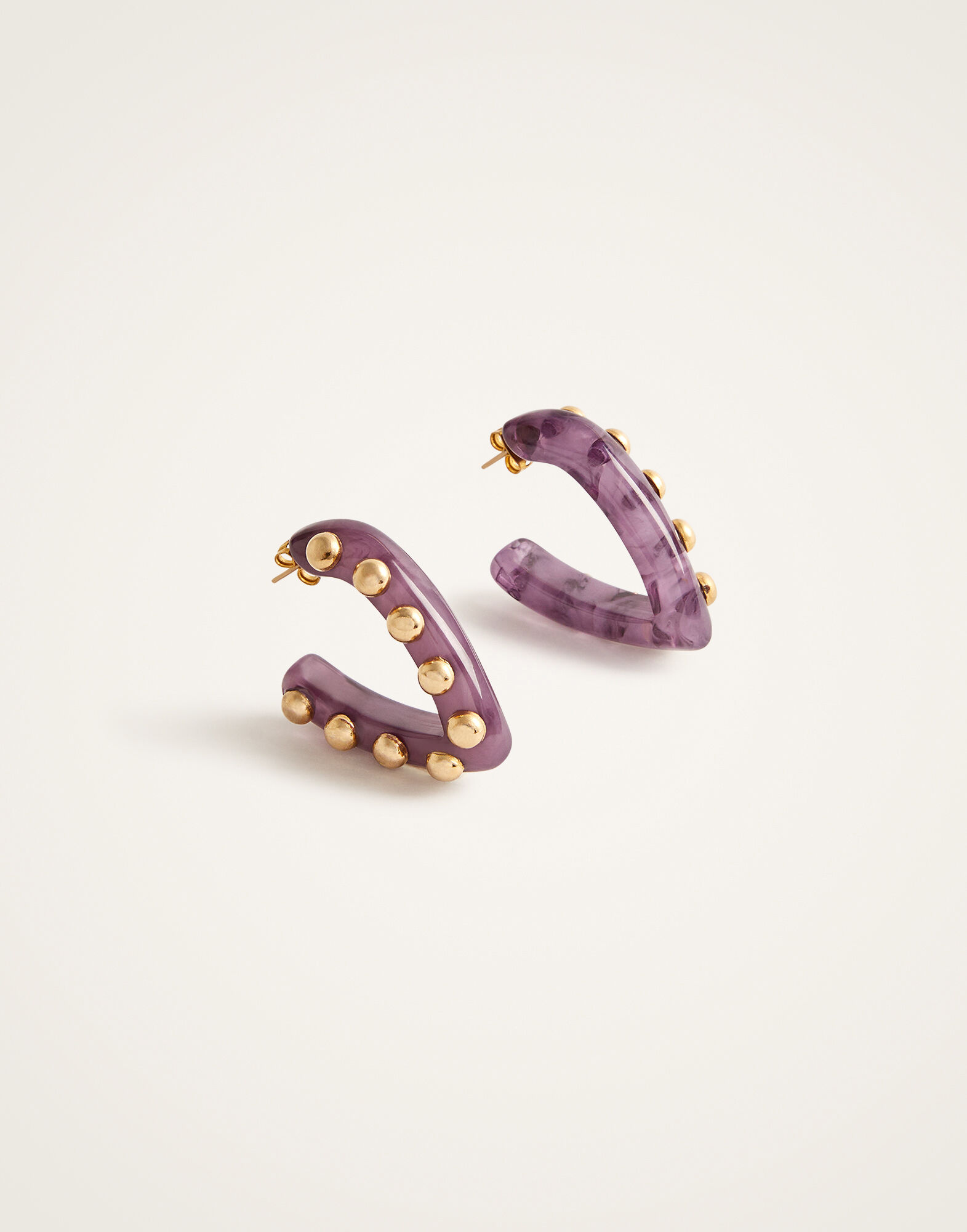 La DoubleJ Dew Earrings Mini Solid Pink EAR0055POL004SOLIDPI01