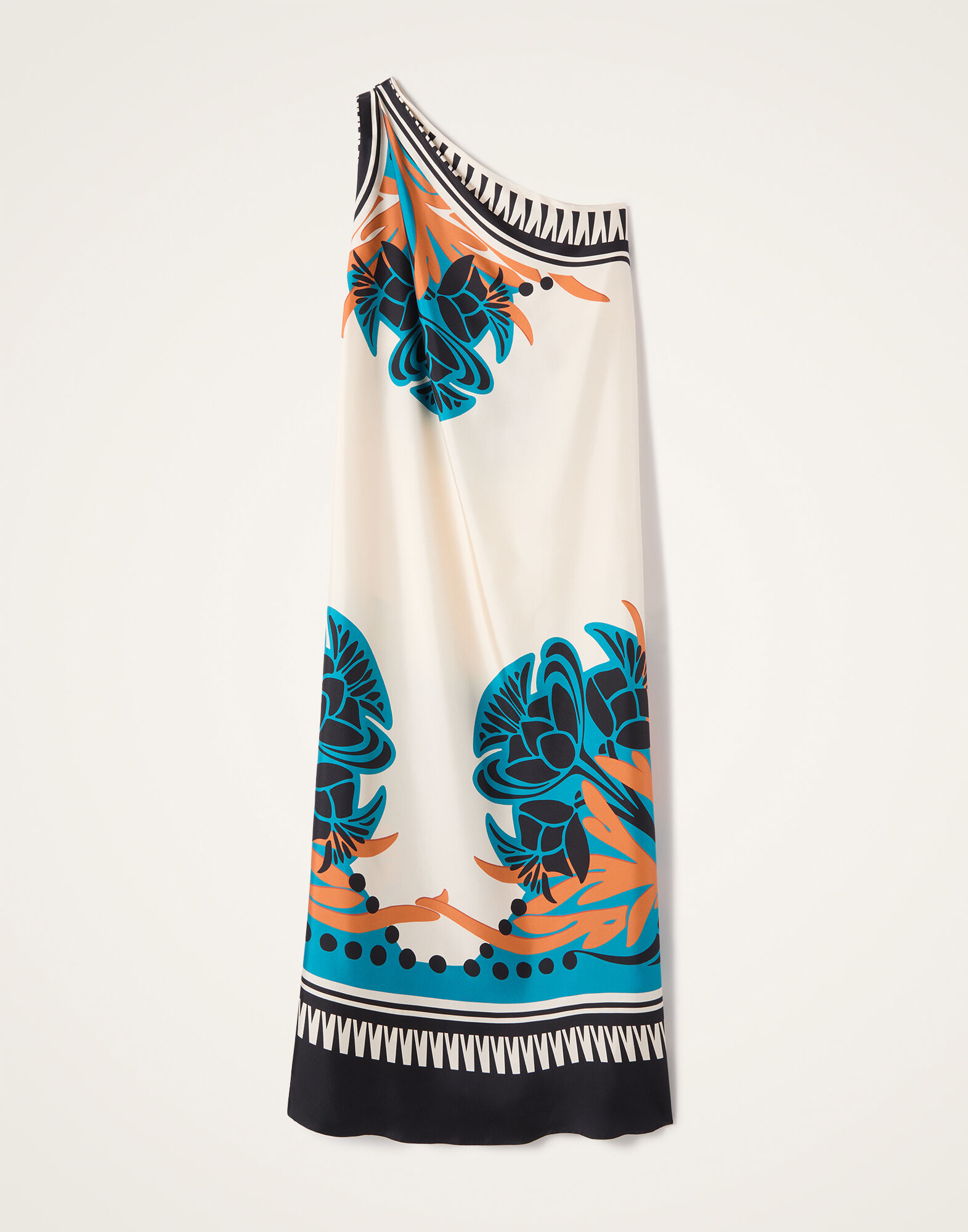 La DoubleJ Roy Dress Florence Plac&eacute;e Ivory DRE0304SIL006FLO02WH04