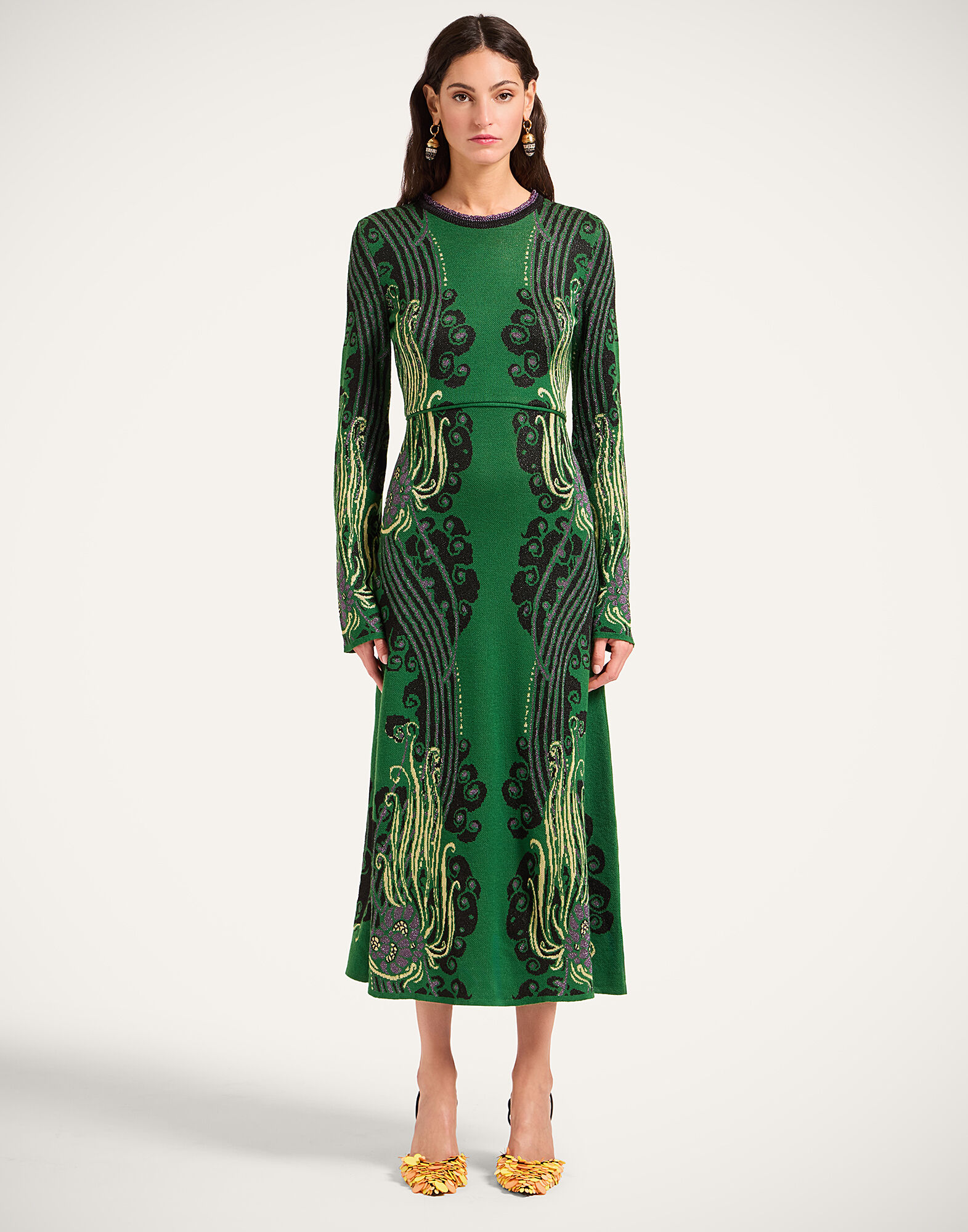 La DoubleJ Bee Dress Atlantis Green DRE1006KNI187VA437GR02