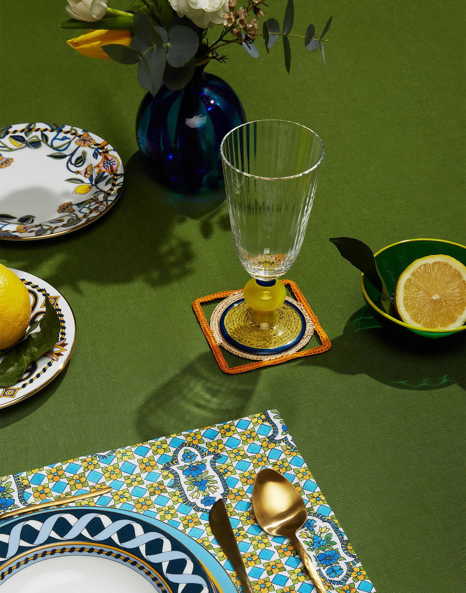 La DoubleJ Raffia Coaster Set Of 4 Mixed CST0002RAF007MIX0004