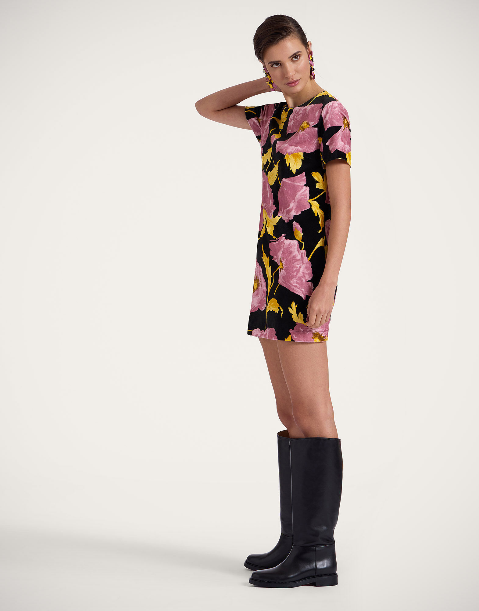 La DoubleJ Mini Swing Dress Sylph Black DRE0658VEL001SYL01BL01