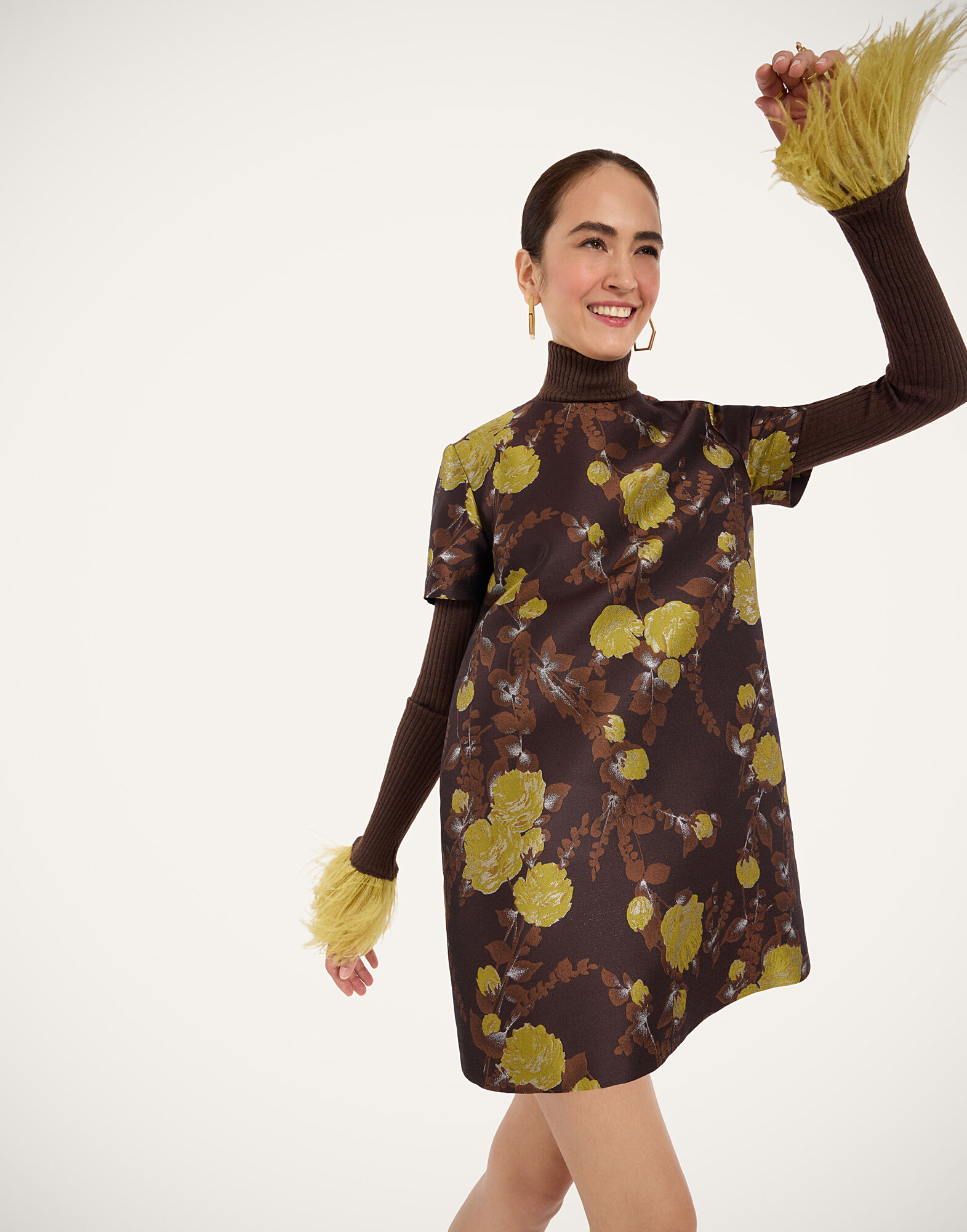La DoubleJ Mini Swing Dress Devon Brown DRE0658JCQ141DEV05BR02