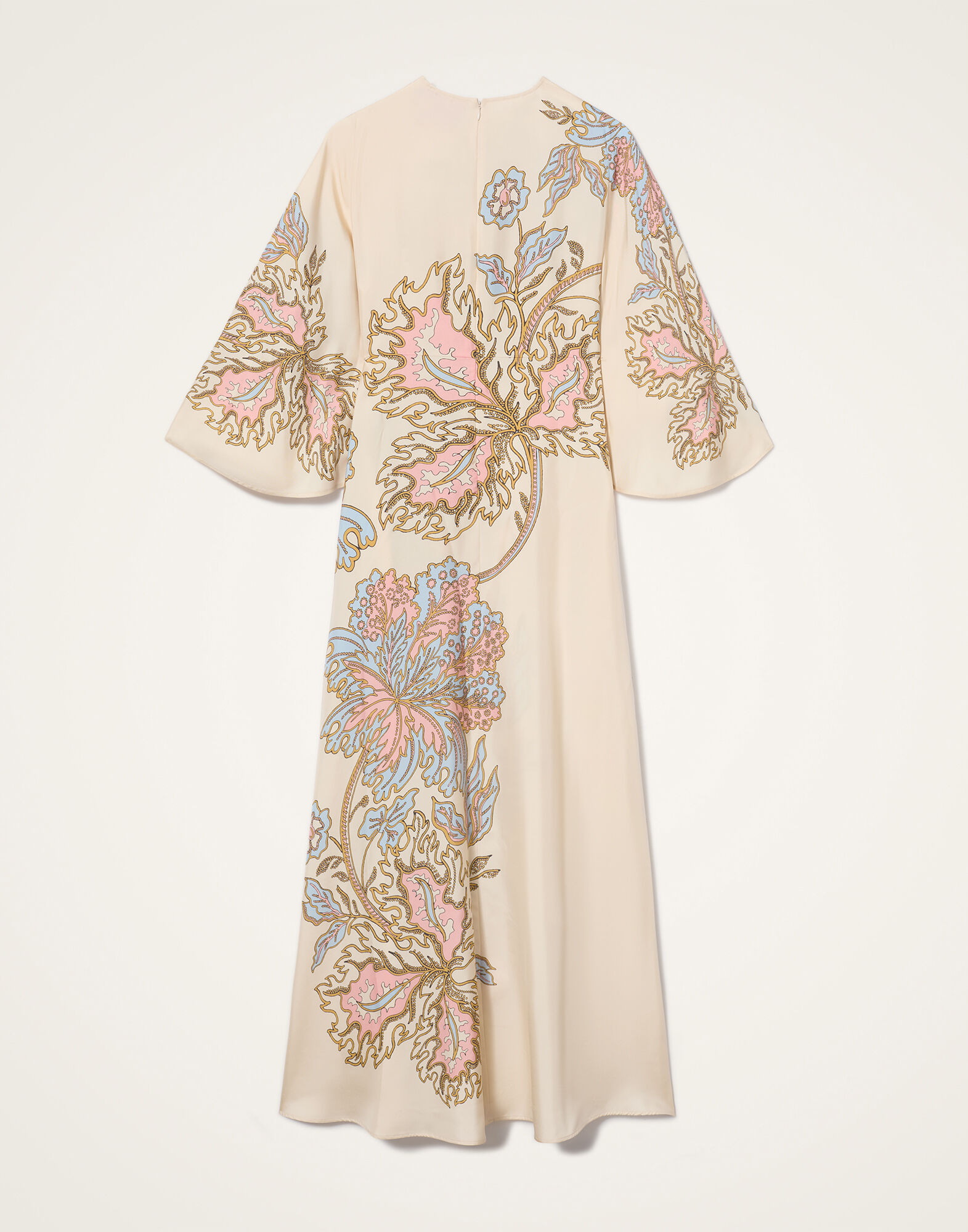 La DoubleJ Long Sorella Dress Swathe Plac&eacute;e Ivory DRE0923SIL026SWA03WH04