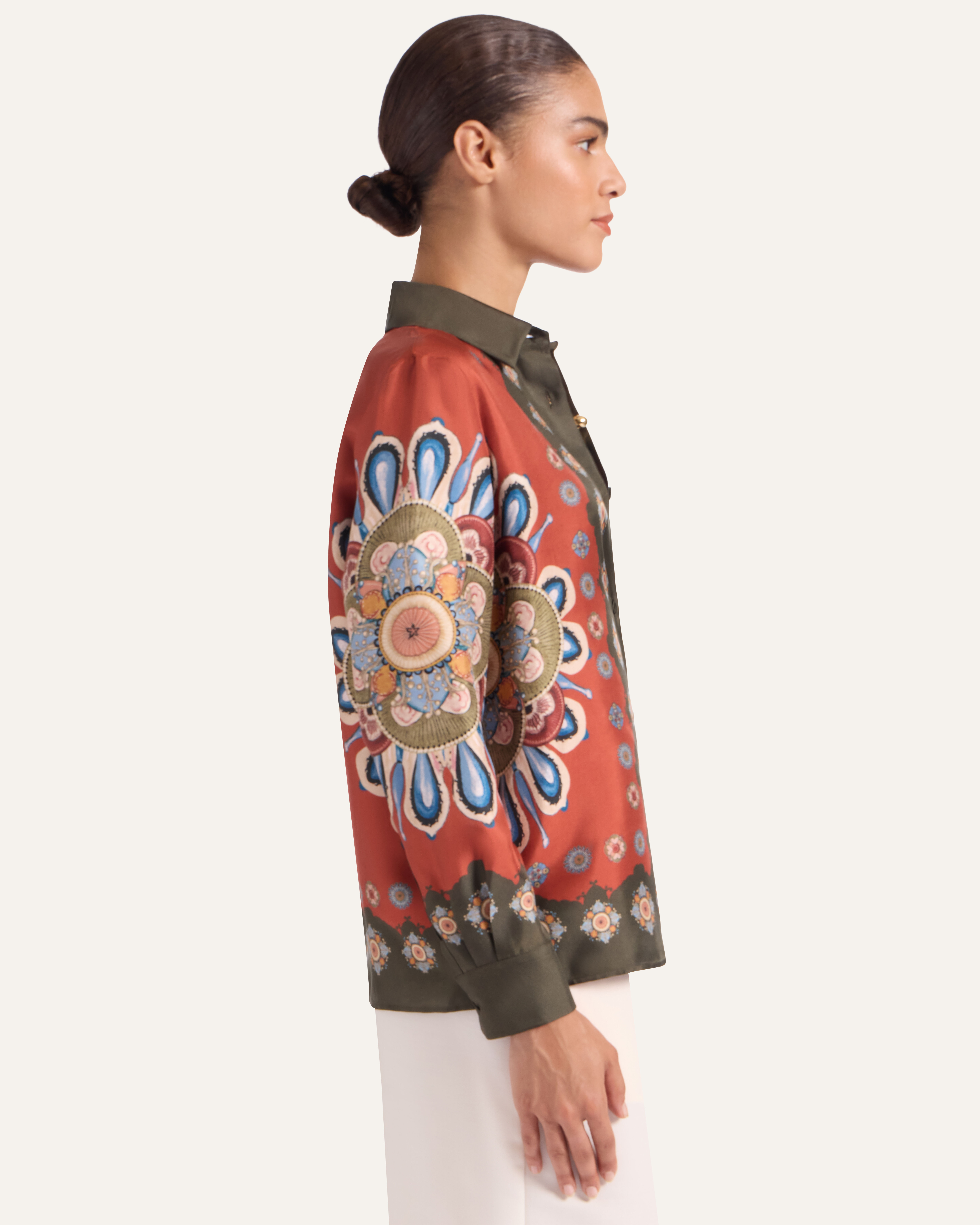 La DoubleJ Boy Shirt Nucleus Plac&eacute;e Rust SHI0040SIL001NUC06OR04