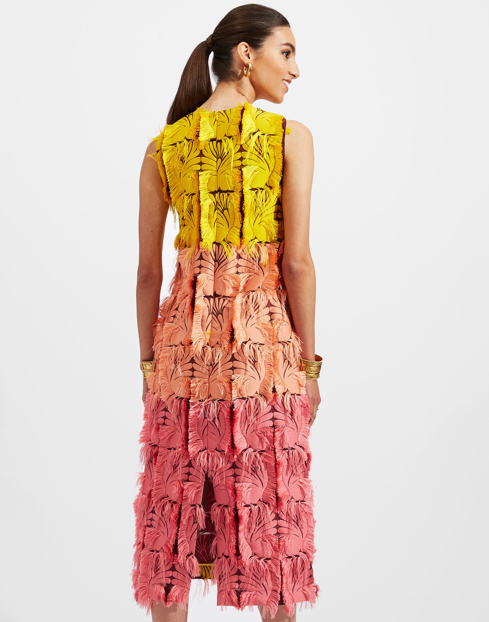 La DoubleJ Column Dress Jacquard Multicolor DRE0389JAC031MUL0046