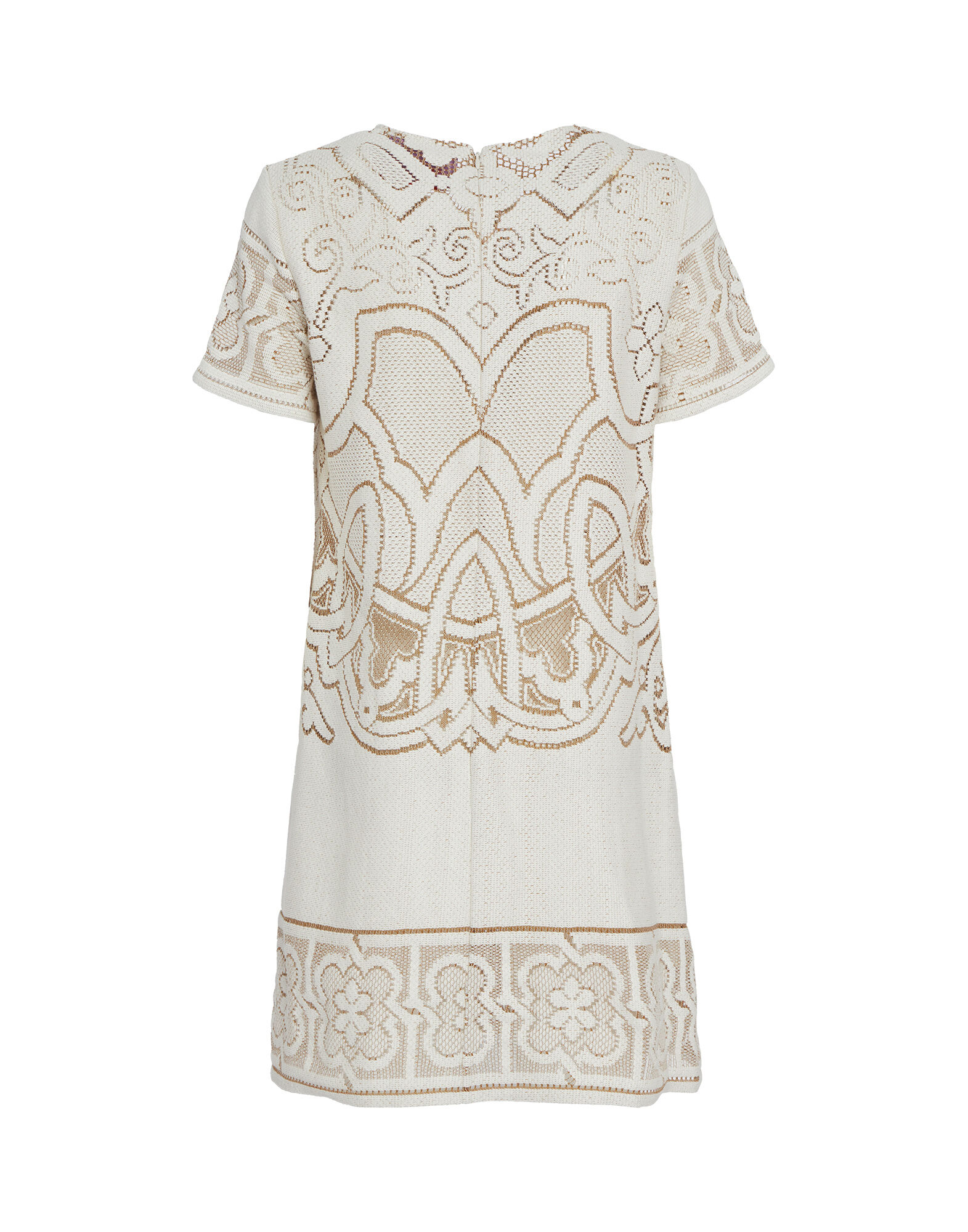 La DoubleJ Lacey Mini Swing Dress Solid White Smoke DRE0634EMB006SOLIDWH02