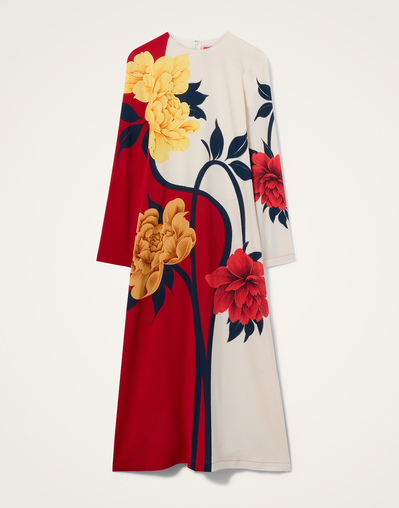 red swing dress long sleeve Eliza Merino Wool Swing Dress