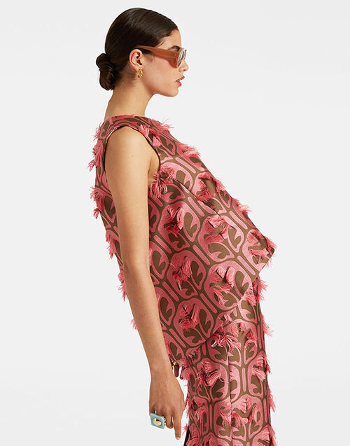 La DoubleJ La Scala Top Grove Kaki/Pink TOP0016JCQ043GRV03PI01