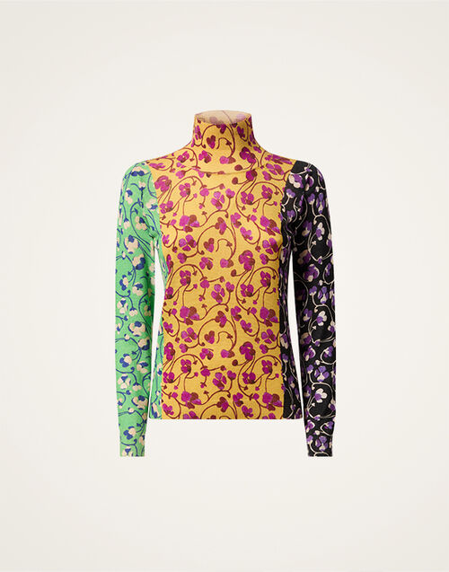 La DoubleJ Silky Turtleneck Honeysuckle Tricolor Yellow PUL0302KNI172VA455YE02