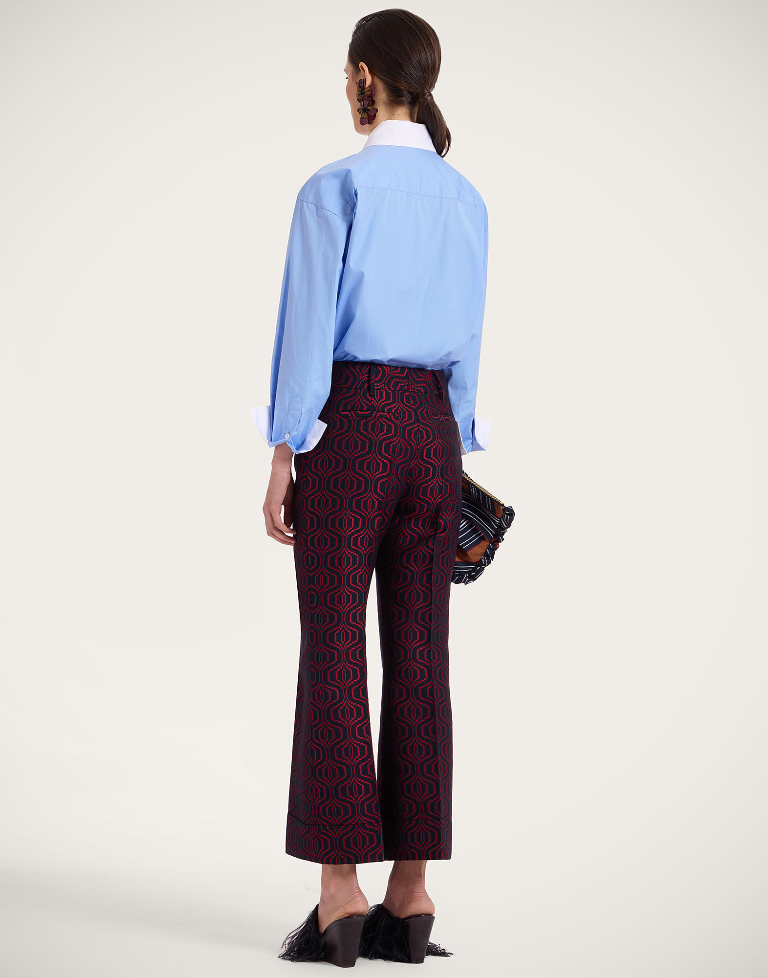 La DoubleJ Hendrix Pants Pixel Blue TRO0014JCQ098PIX01BU03