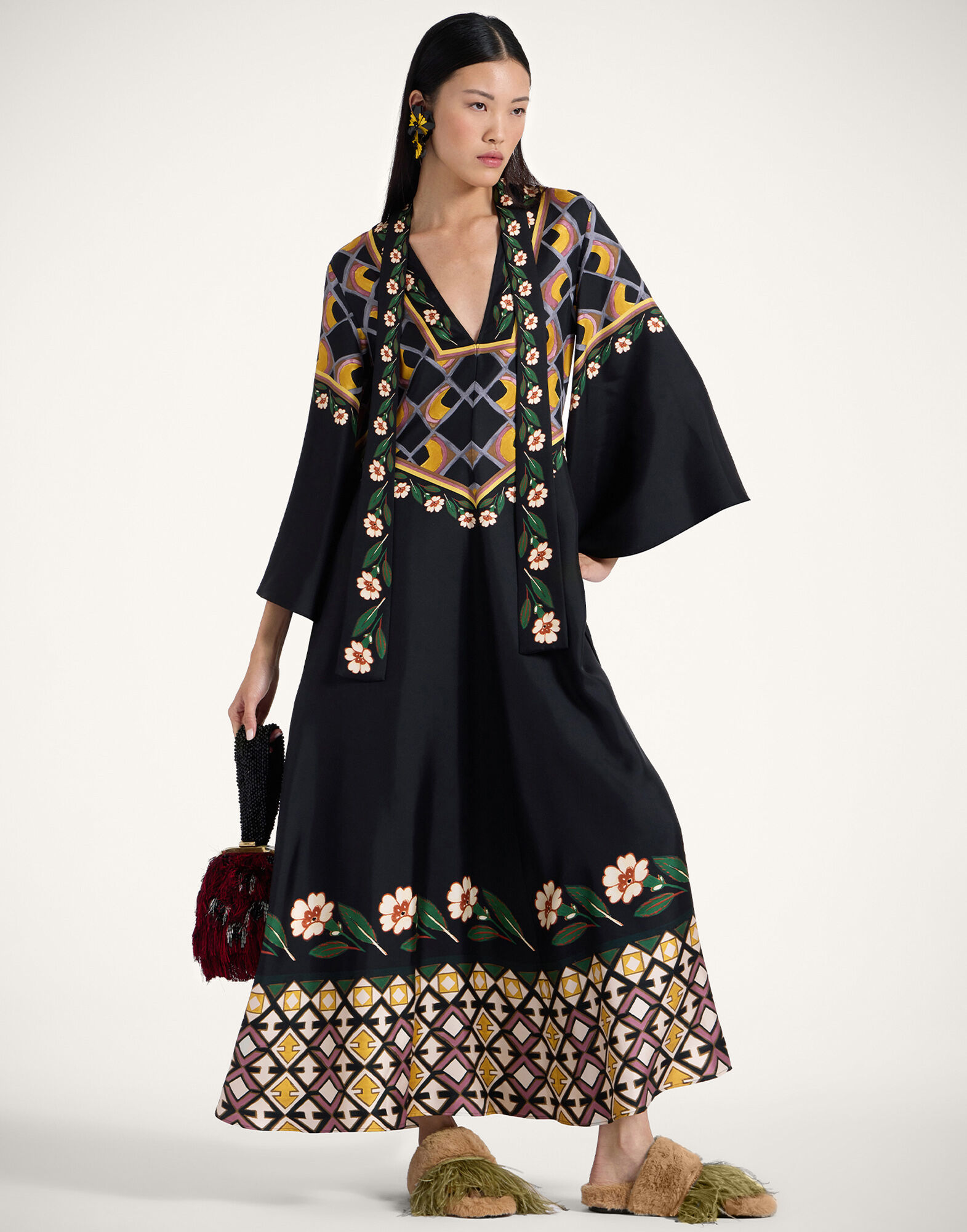 La DoubleJ Magnifico Dress Dazed Plac&eacute;e Black DRE0232SIL001DAZ01BL01