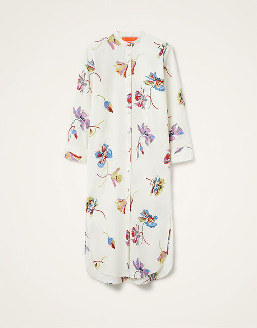 La DoubleJ Sundowner Tunic Infiorata White DRE0897COT039INF01WH01