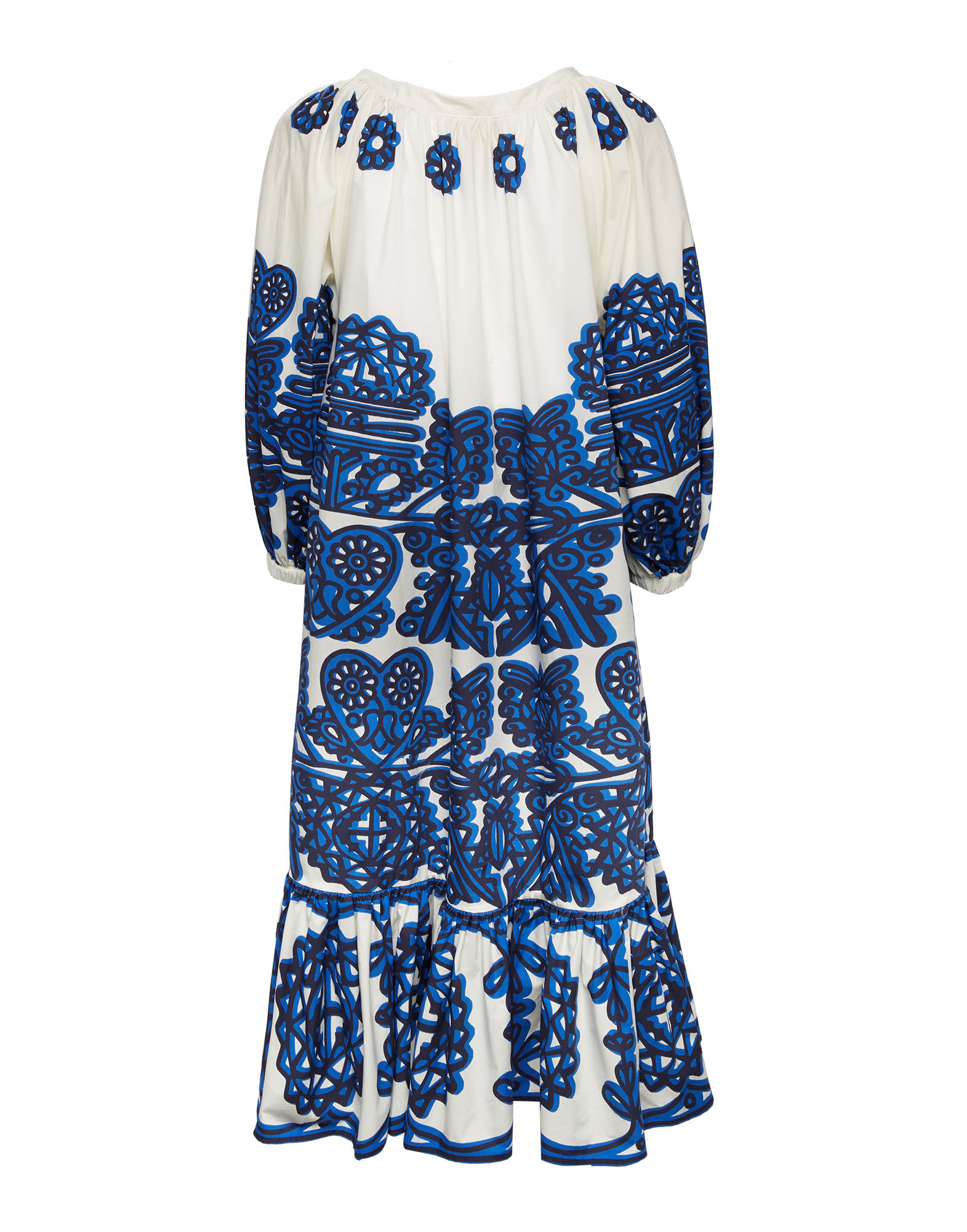 LaDoubleJ Folk Dress Parnaveg Cuore Blu DRE0230COT015PAC0002