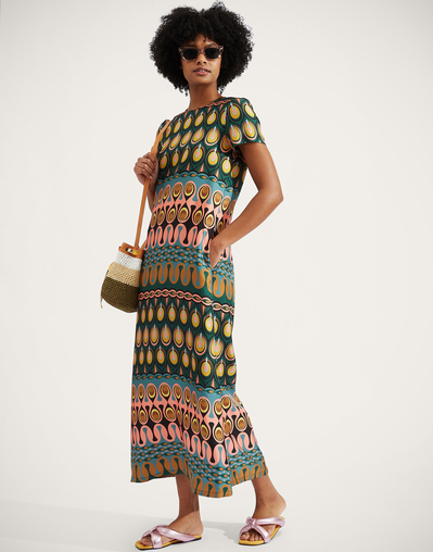 La DoubleJ Dresses Women - Swing Dress Rio Verde XL 100% Silk La DoubleJ Dresses Women - Swing Dress Rio Verde XL 100% Silk