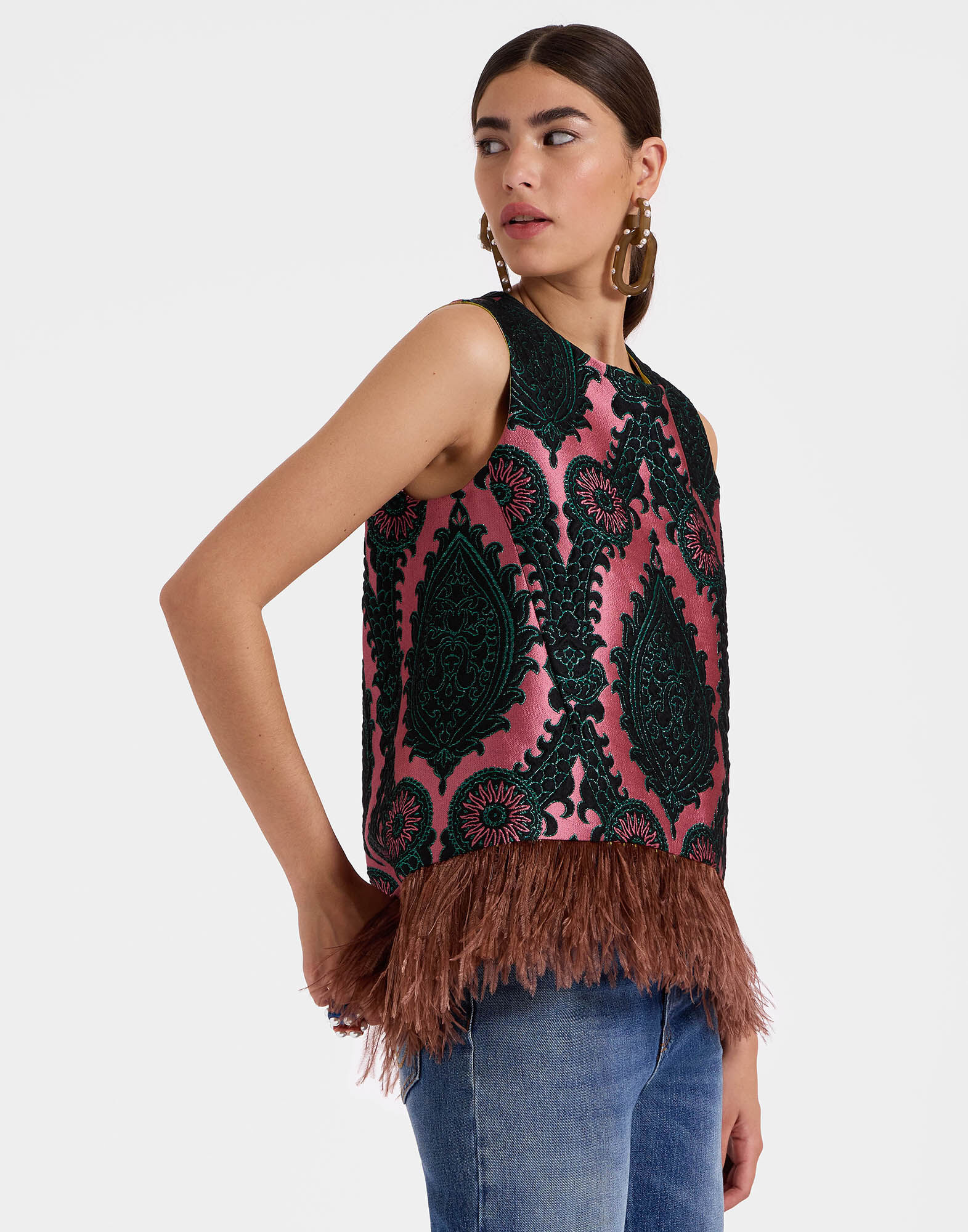 La DoubleJ La Scala Top Oltrarno Pink TOP0013JCQ084OLT01PI01